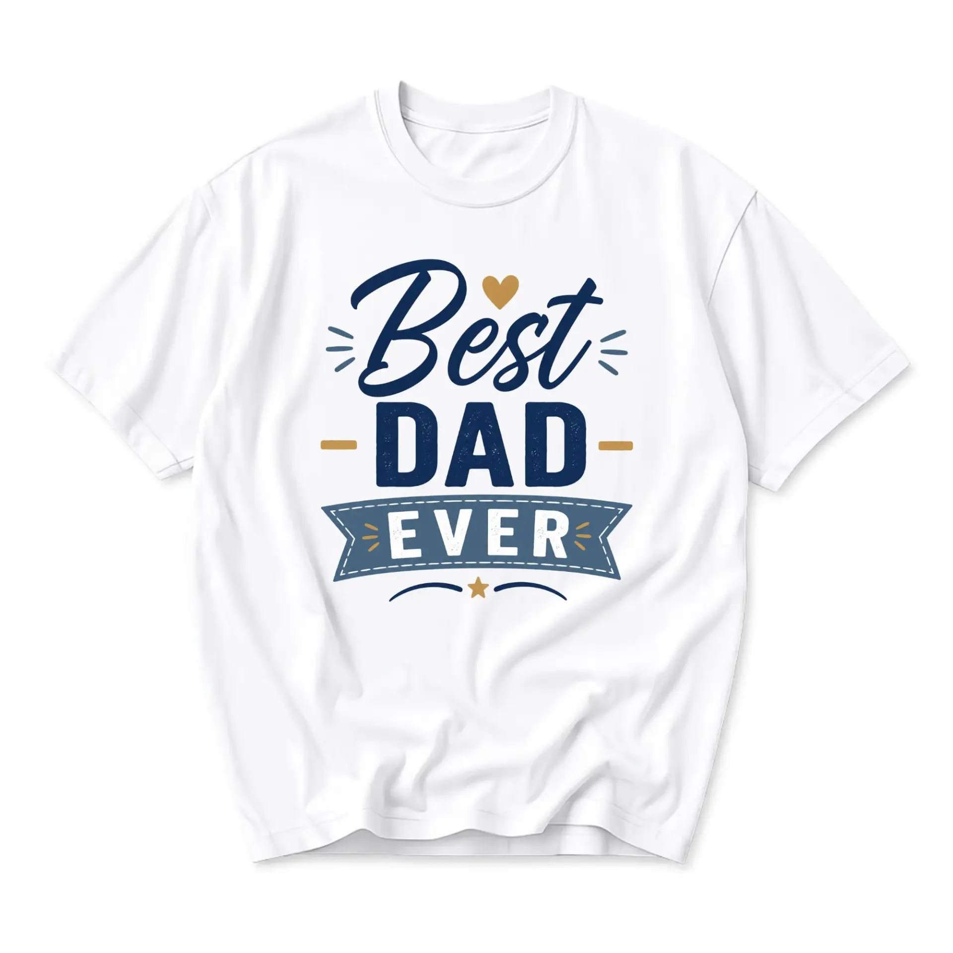 Funny Shirt Best Dad Ever Graphic Tee Unisex Casual Apparel Soft Cotton Blend Crew Neck Short Sleeve Top for Daily Wear