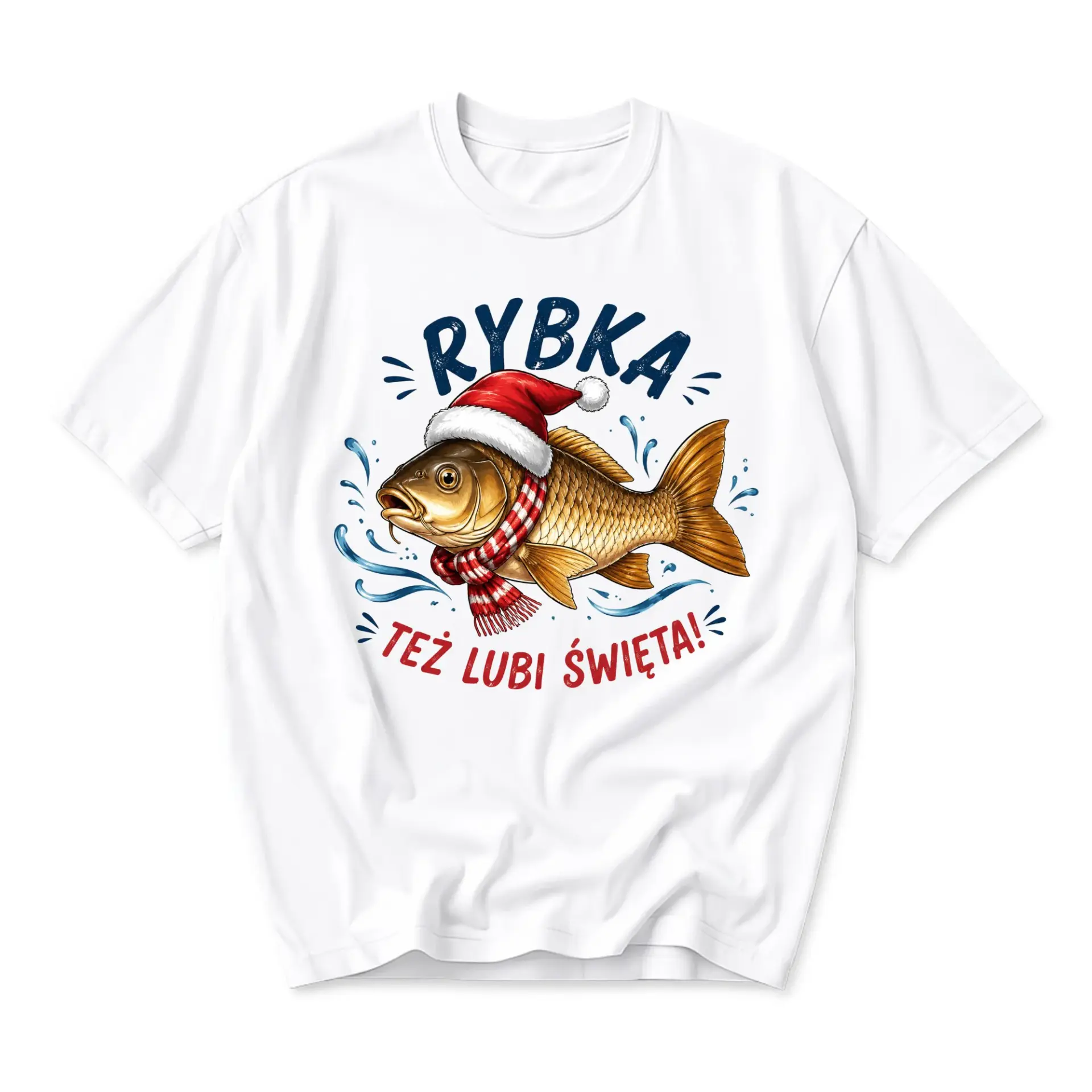 Funny Shirt Christmas Carp Graphic Tee Unisex Crew Neck Short Sleeve Casual