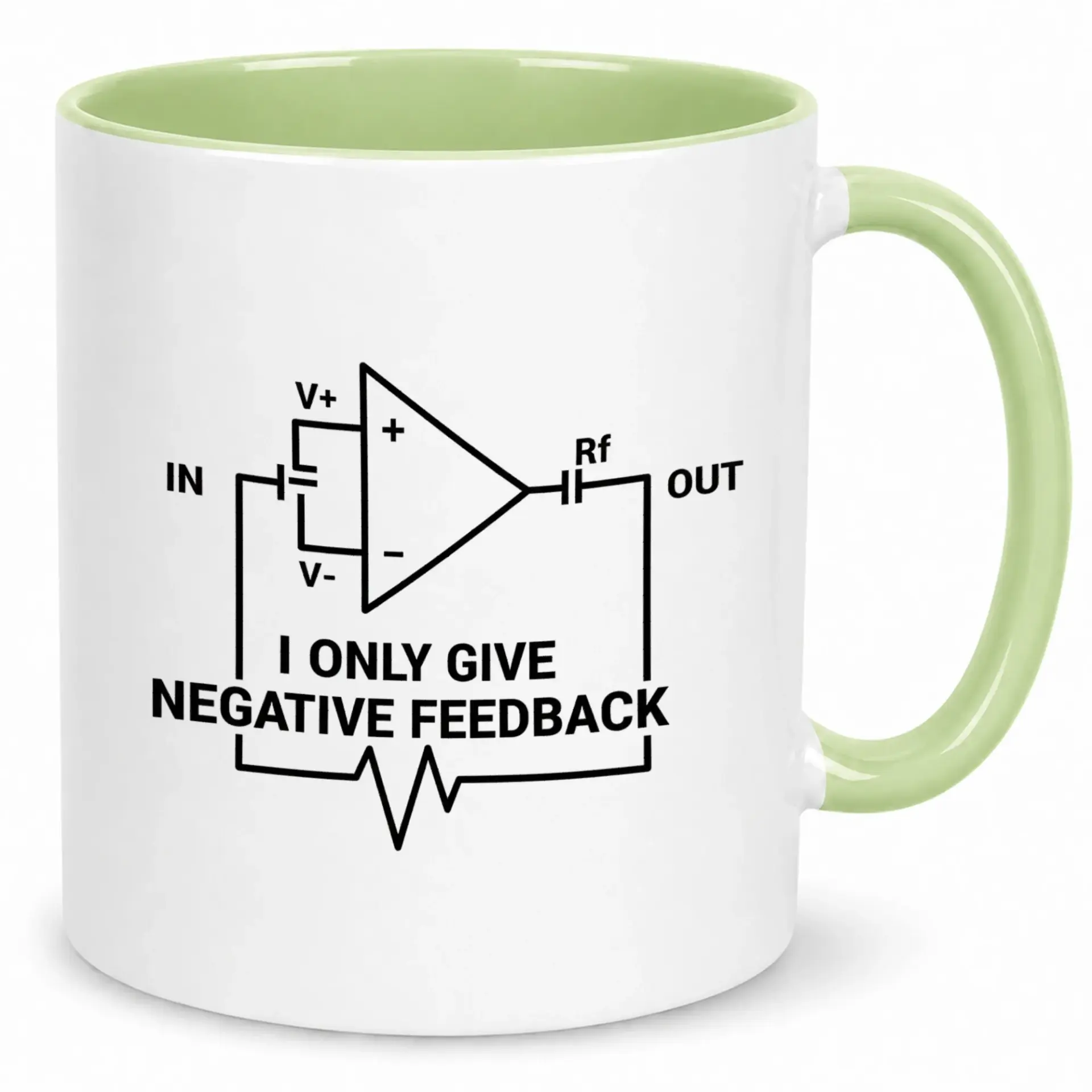 Funny Electrical Engineering Coffee Mug with Op-Amp Design Ceramic Drinkware for Electronics Enthusiasts and Engineers Unique Technical Gift