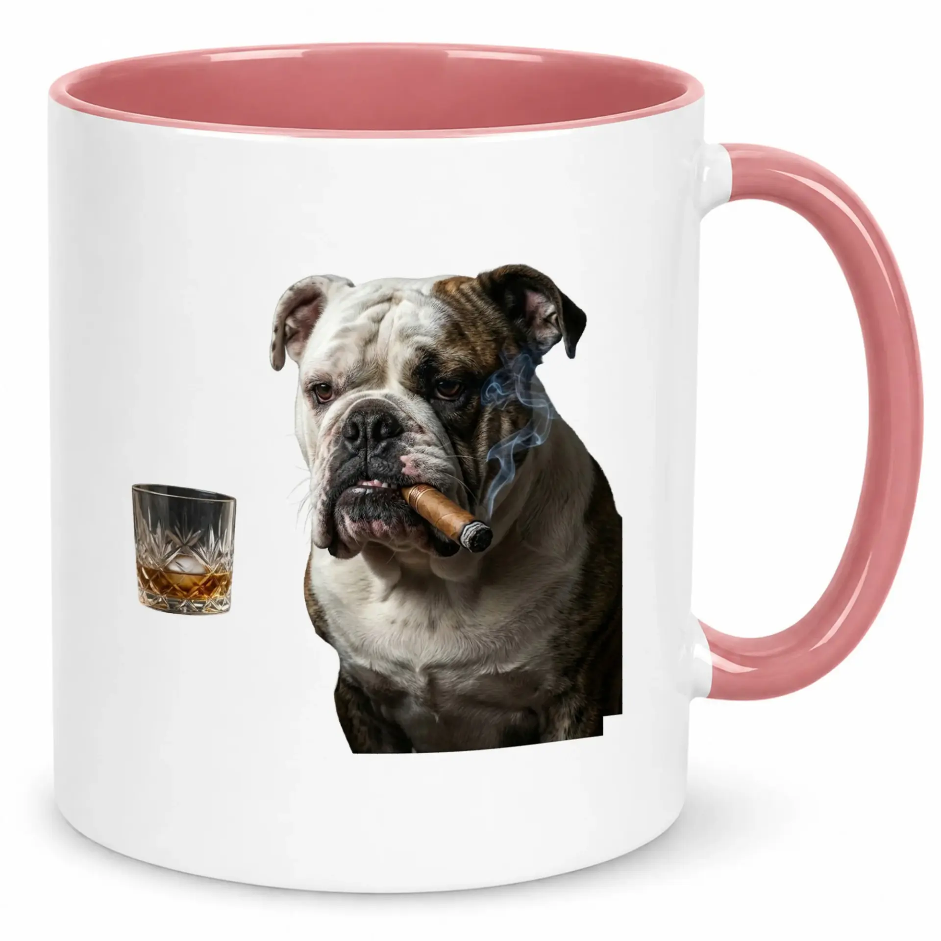 Funny Smoking Cigar Coffee Mug Sophisticated Pet Animal Whiskey Drinker Ceramic Cup Unique 11oz or 15oz Gift for Men & Women