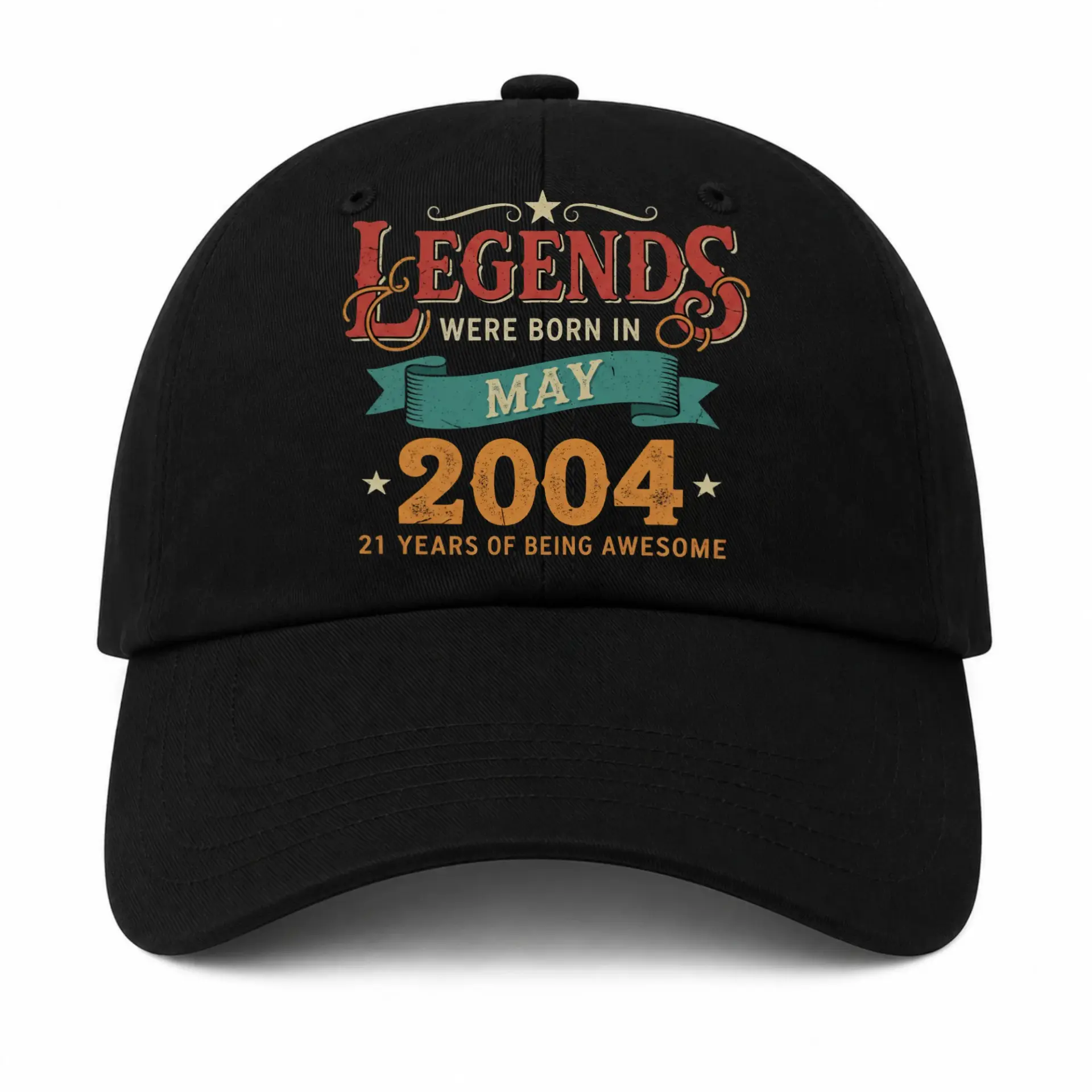 Baseball Cap Legends Were Born in May 2004 Vintage Style Hat for Adults