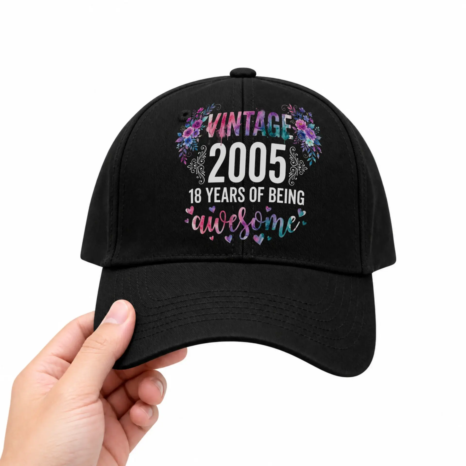 Baseball Cap Vintage 2005 Birthday Graphic Embroidered Dad Hat Unisex