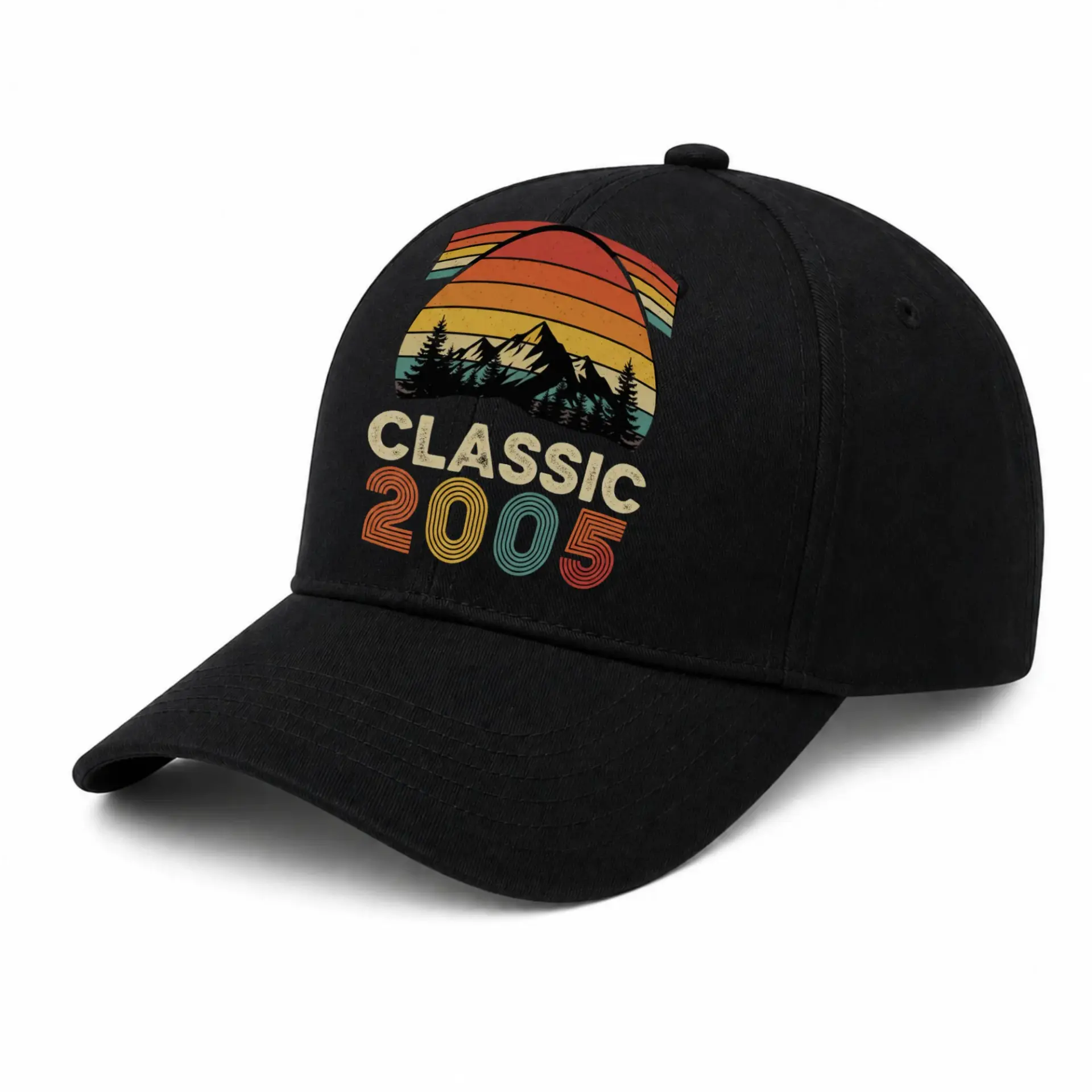 Baseball Cap Vintage Mountain Sunset Graphic Outdoor Adventure Hat