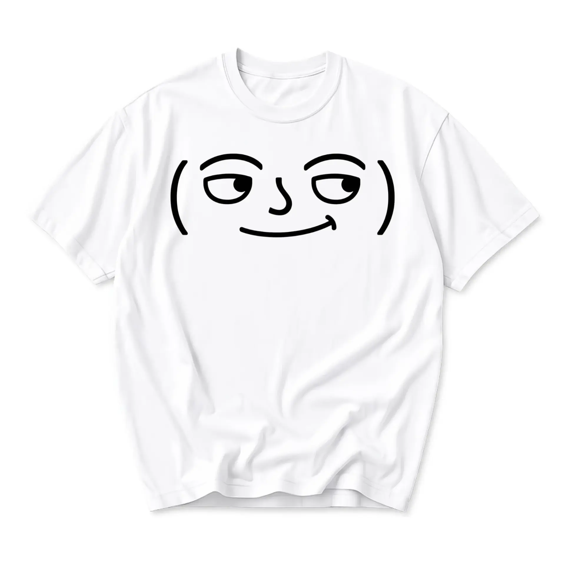 Funny Shirt with Lenny Face Emoticon Design Unisex Graphic Printed T-Shirt Casual Short Sleeve Cotton Crew Neck Top