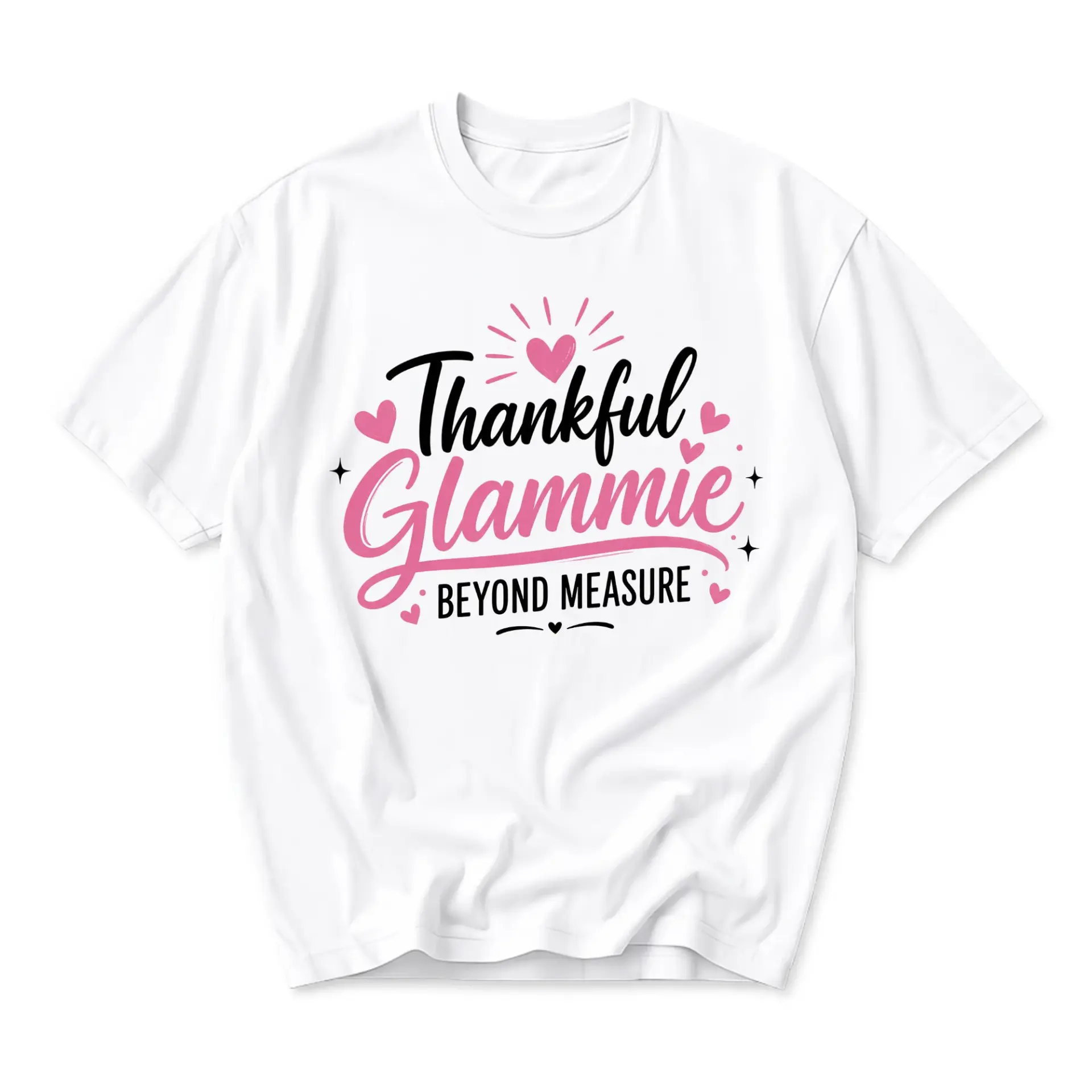 Graphic Tee Thankful Glammie Beyond Measure Shirt Unisex Crew Neck Short Sleeve Casual Cotton Blend Apparel