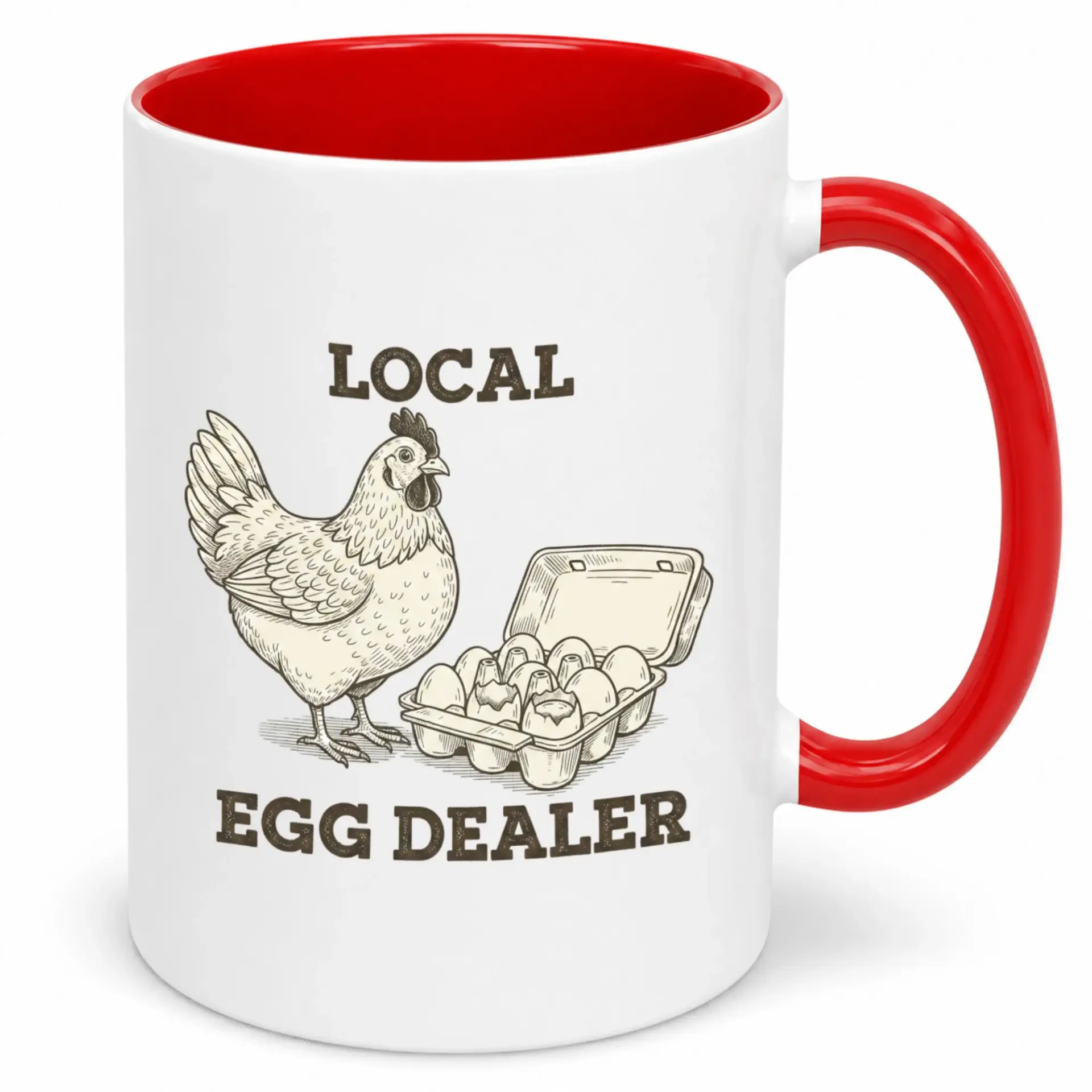 Funny Chicken Farmer Coffee Mug 11oz or 15oz Ceramic Tea Cup for Local Dealer Kitchen Novelty Drinkware Gift