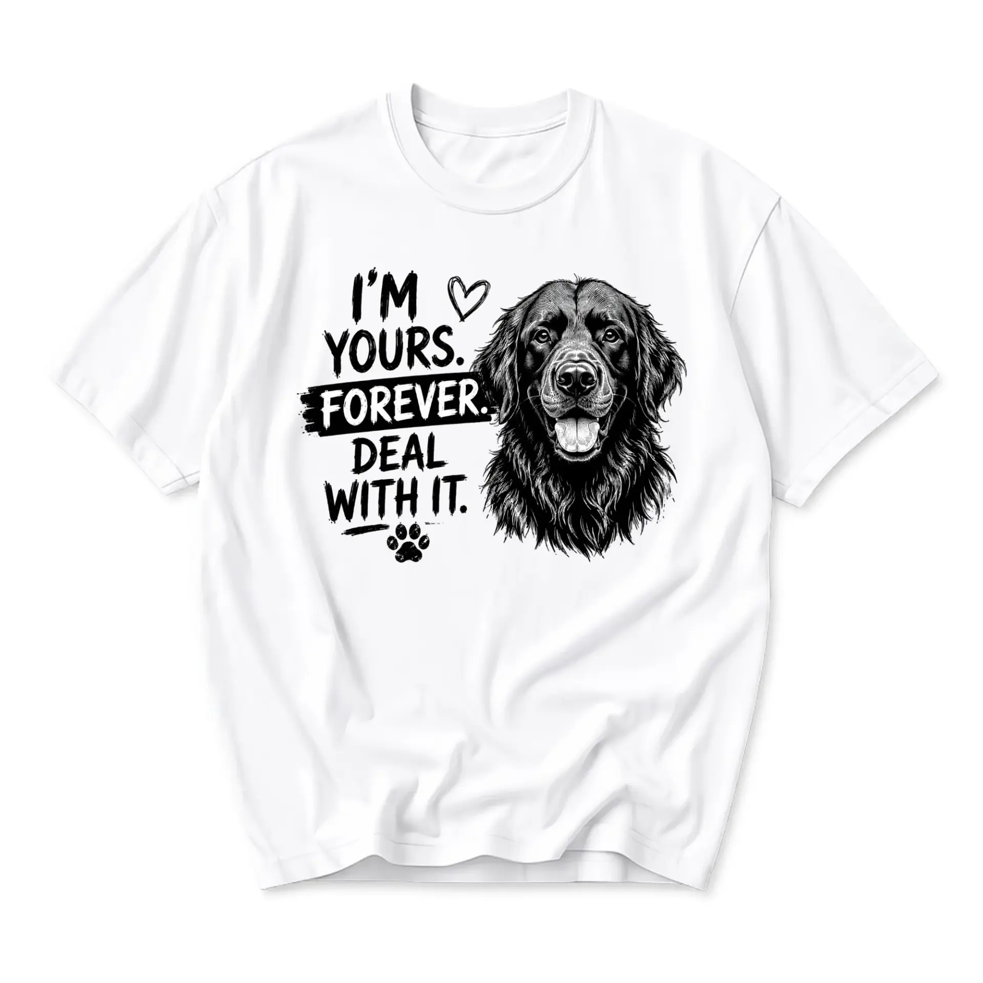 Funny Shirt I Am Yours Forever Deal with It Dog Lover Graphic Tee Unisex