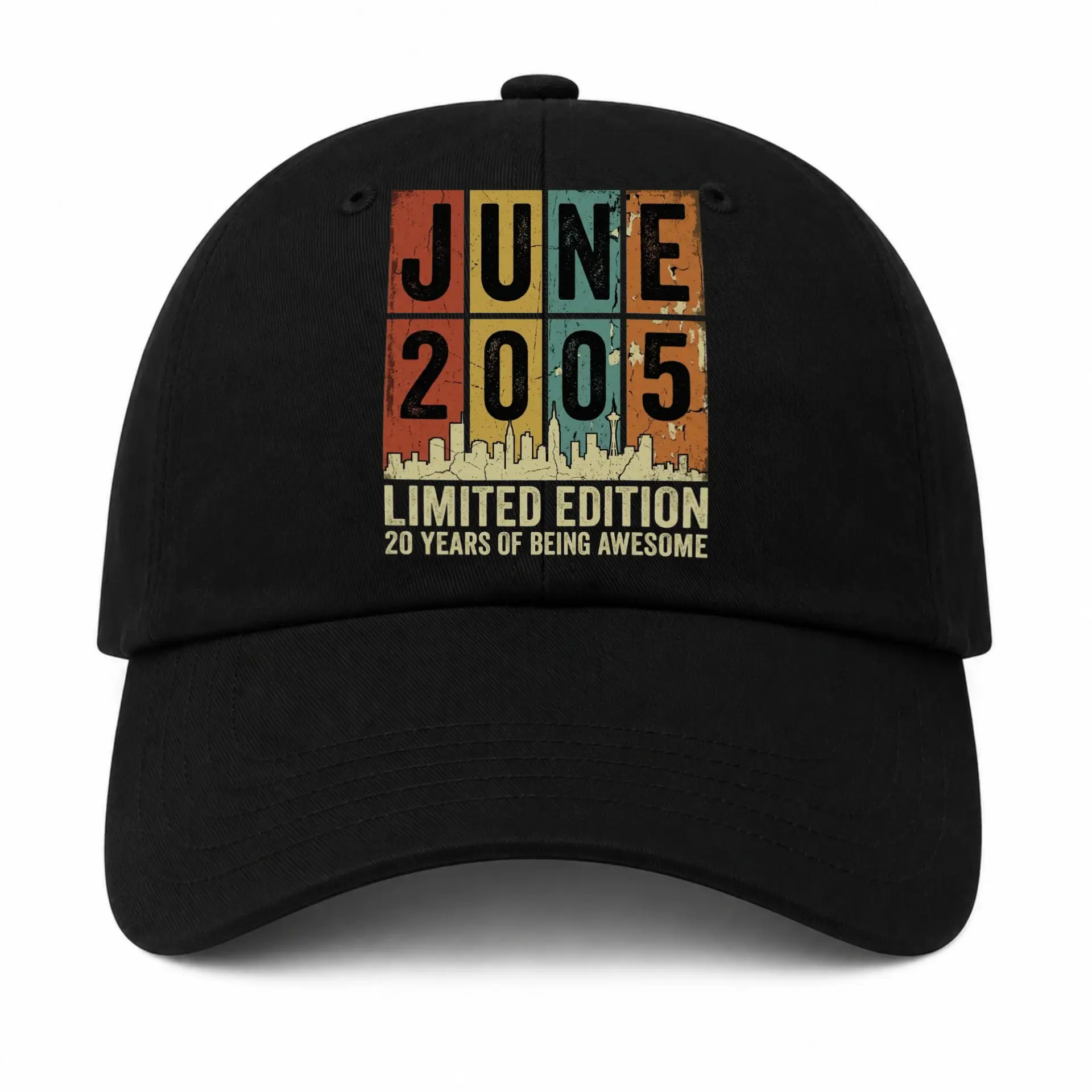 Risk: the Product Is a Hat, but the User Requested Content for a Vinyl Sticker Pack; Additionally, the Design Contains Birthday-Themed Text Referencing a Specific Year Which May Be Interpreted as a Limited Edition Claim.