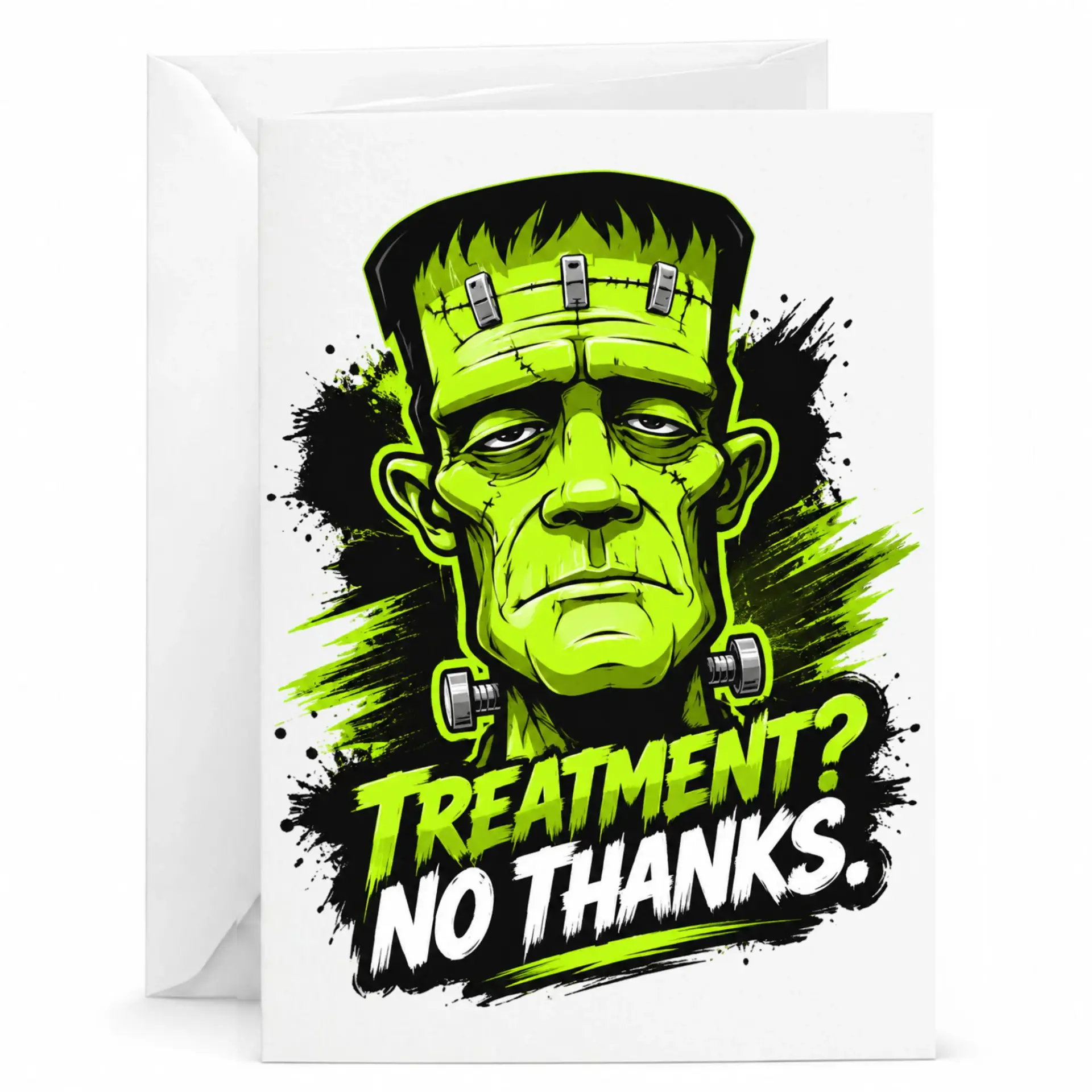 Funny Greeting Card with Illustration for Humorous Birthday and Encouragement Messages