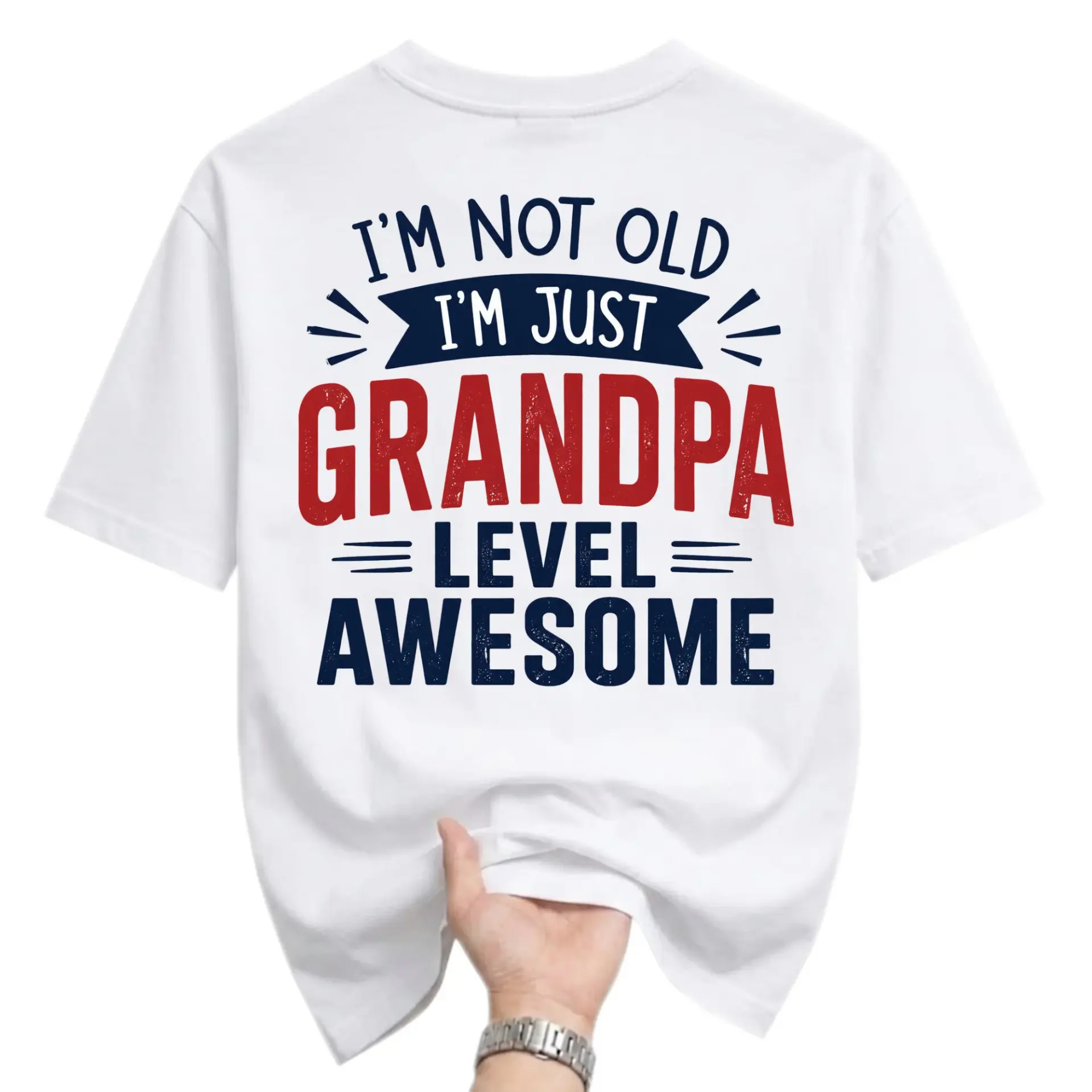 Funny Shirt I Am Not Old I Am Just Grandpa Awesome Graphic Tee Unisex Casual Crew Neck Comfortable Cotton Top