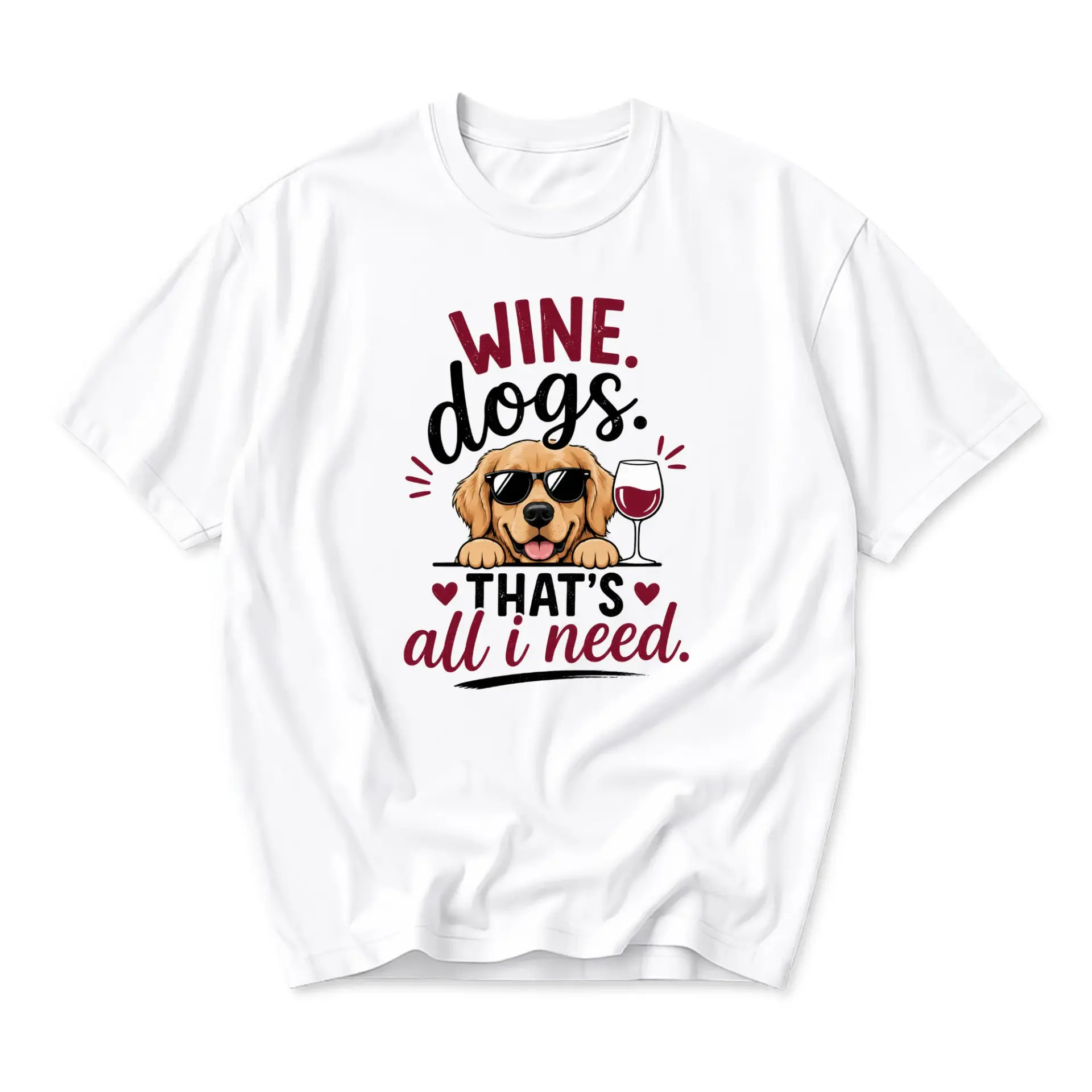 Funny Shirt Wine That Is All I Need Graphic Tee Unisex Casual Crew Neck