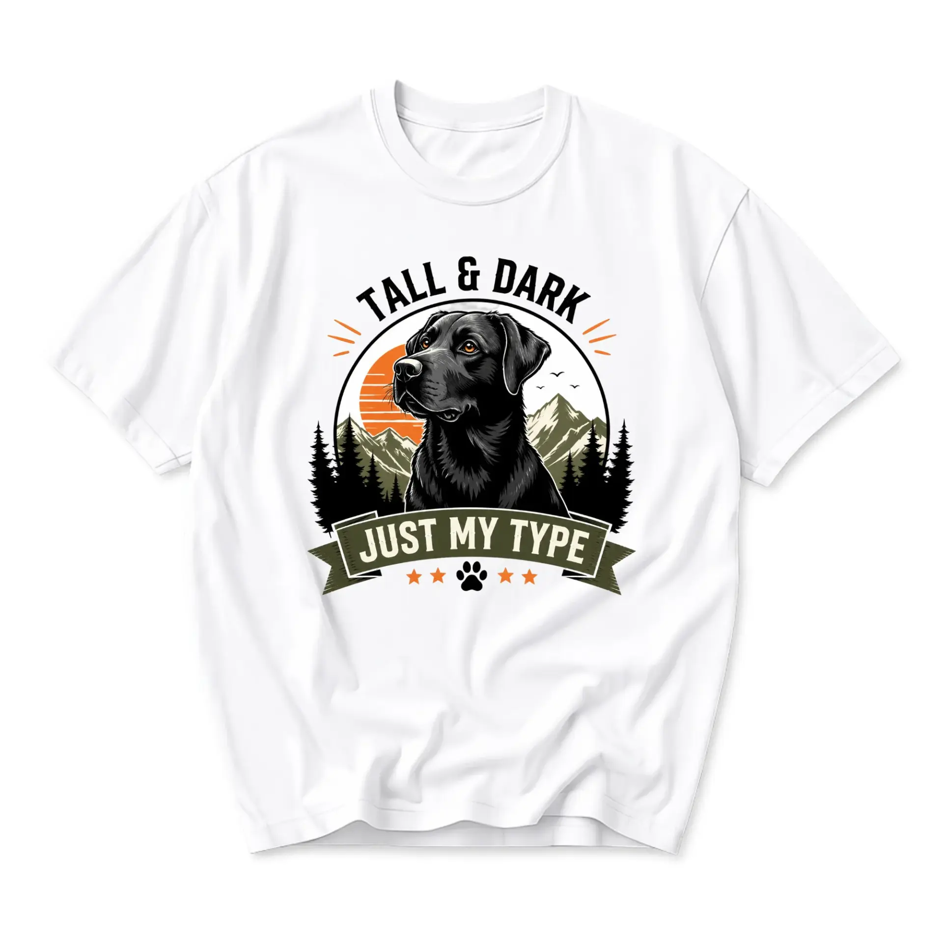 Graphic Tee Tall and Just My Type Dog Lover Unisex Casual Crew Neck Soft