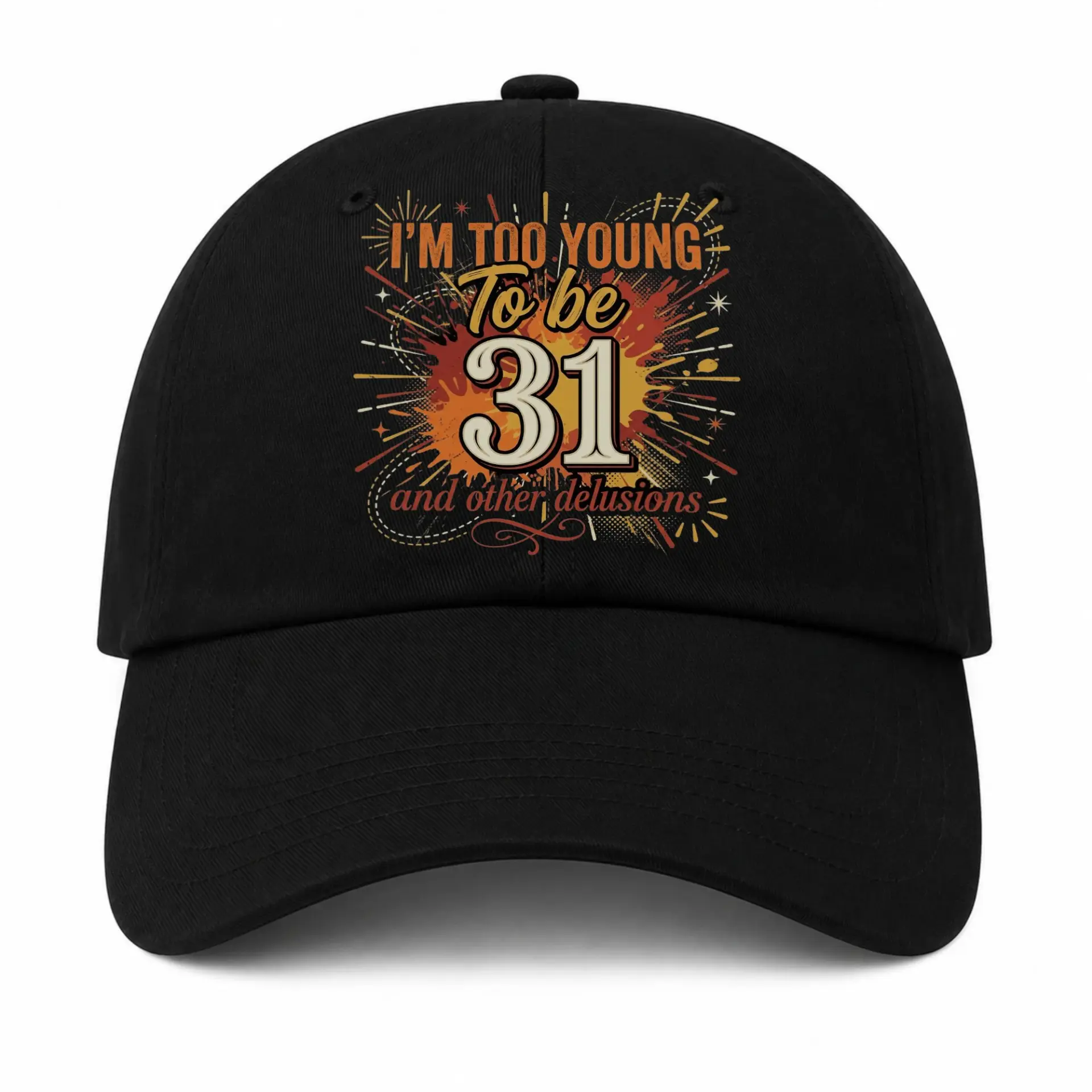 Baseball Cap Retro 31st Birthday Graphic Hat for Men and Women