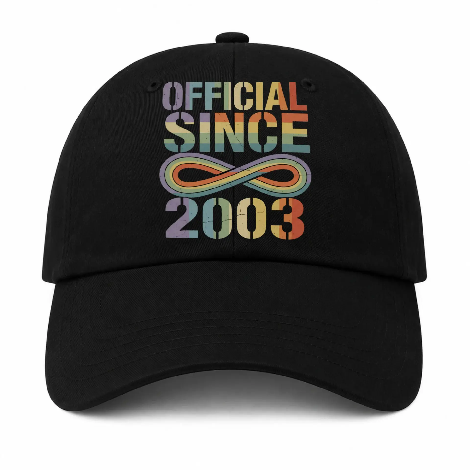 Baseball Cap Retro Infinity Symbol Embroidered Dad Hat Unisex Accessory