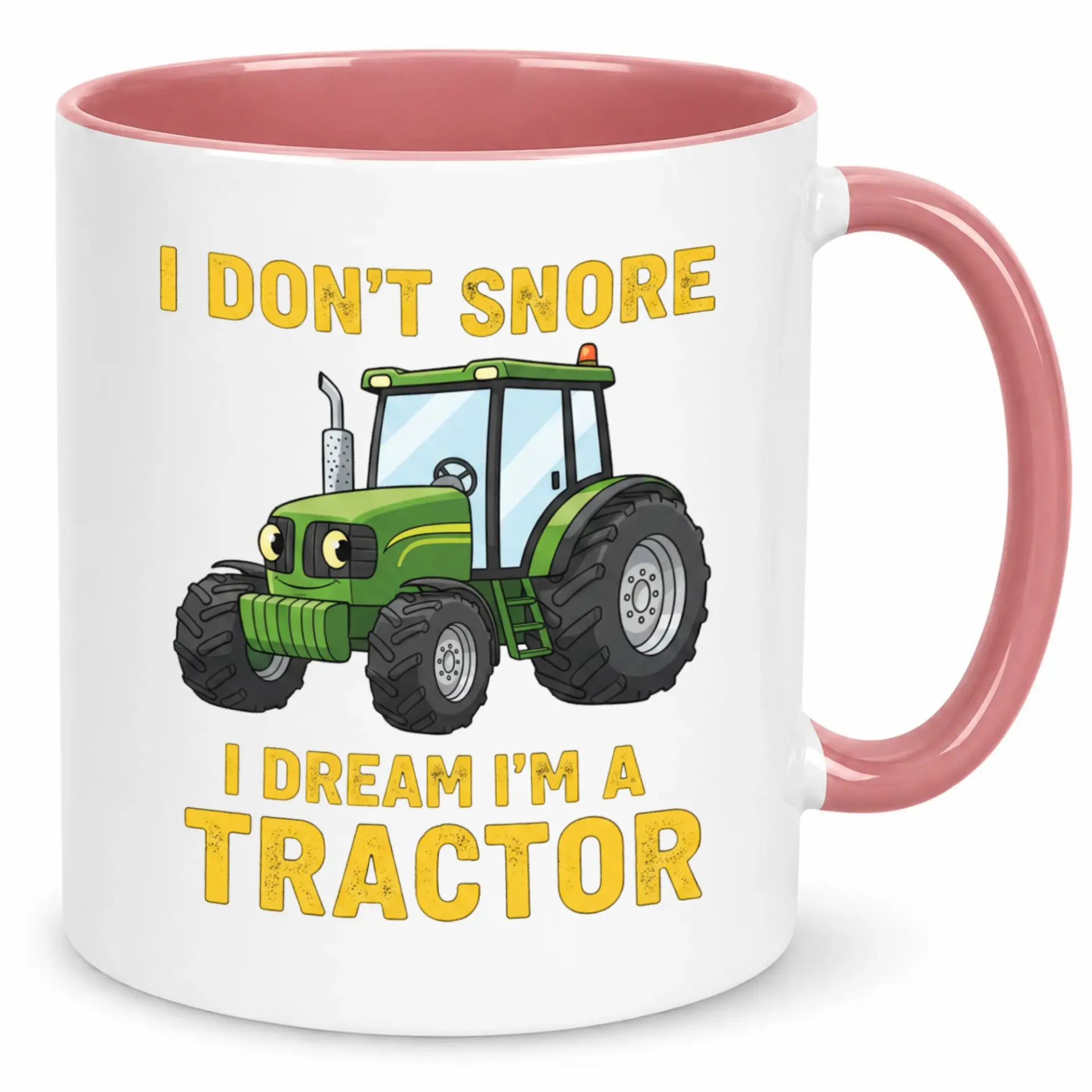 Funny Tractor Coffee Mug I Don't Snore I Dream I'm a Ceramic Humorous Farm Vehicle Drinkware for Men Women Farmers Office Home