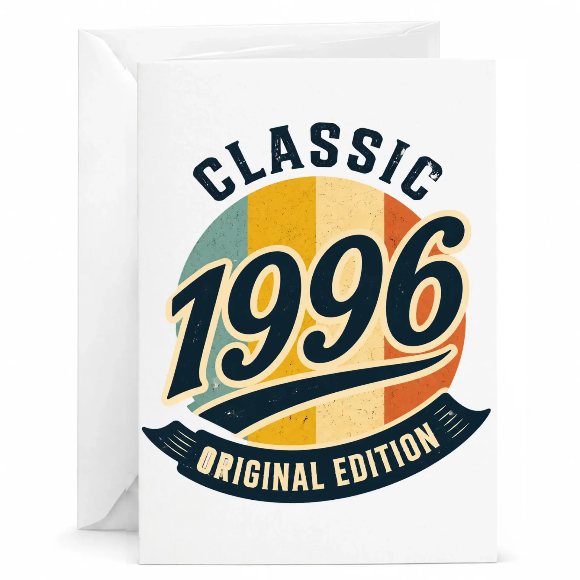 Birthday Card Classic 1996 Original Edition Retro Vintage Style Greeting Card for Special Milestone Celebrations