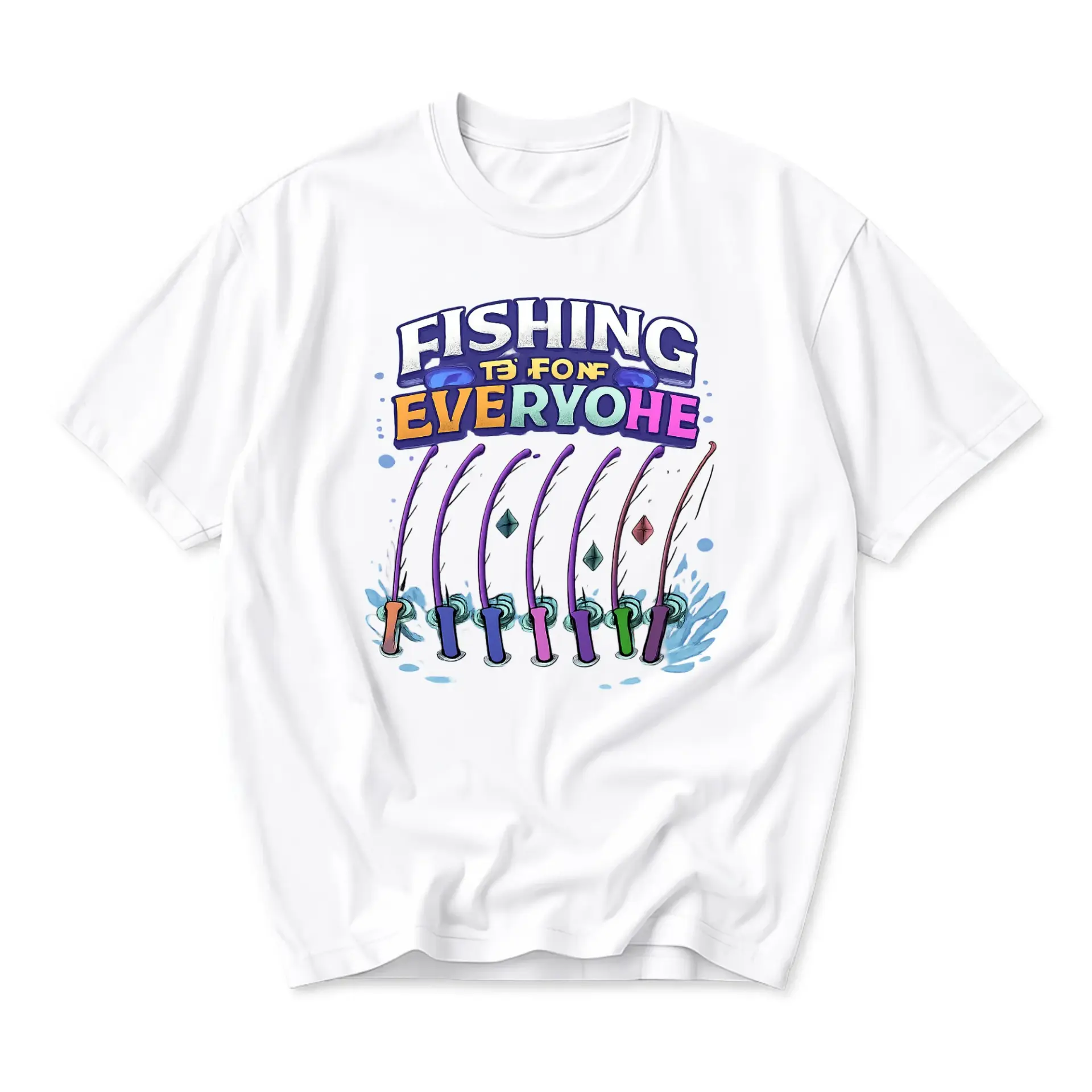 Funny Shirt Fishing Is for Everyone Graphic Tee Unisex Crew Neck Casual