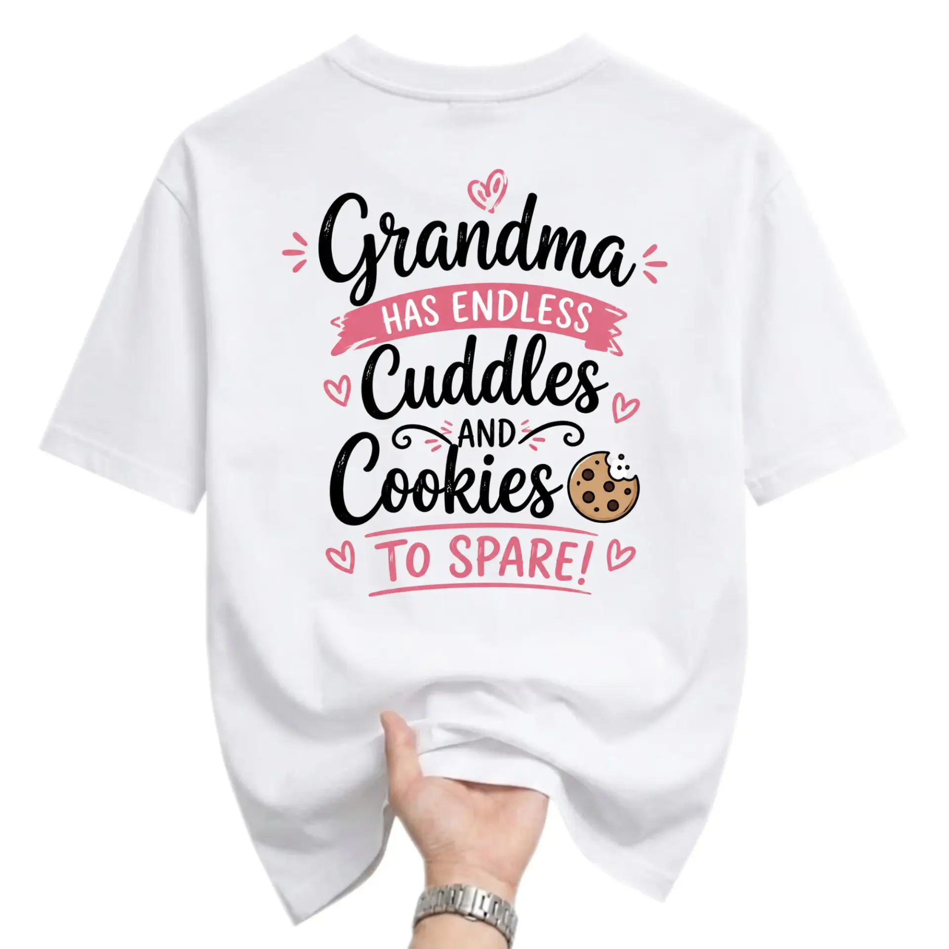 Funny Shirt Grandma Has Endless Cuddles and to Spare Graphic Tee Casual Unisex Crew Neck Cotton Top