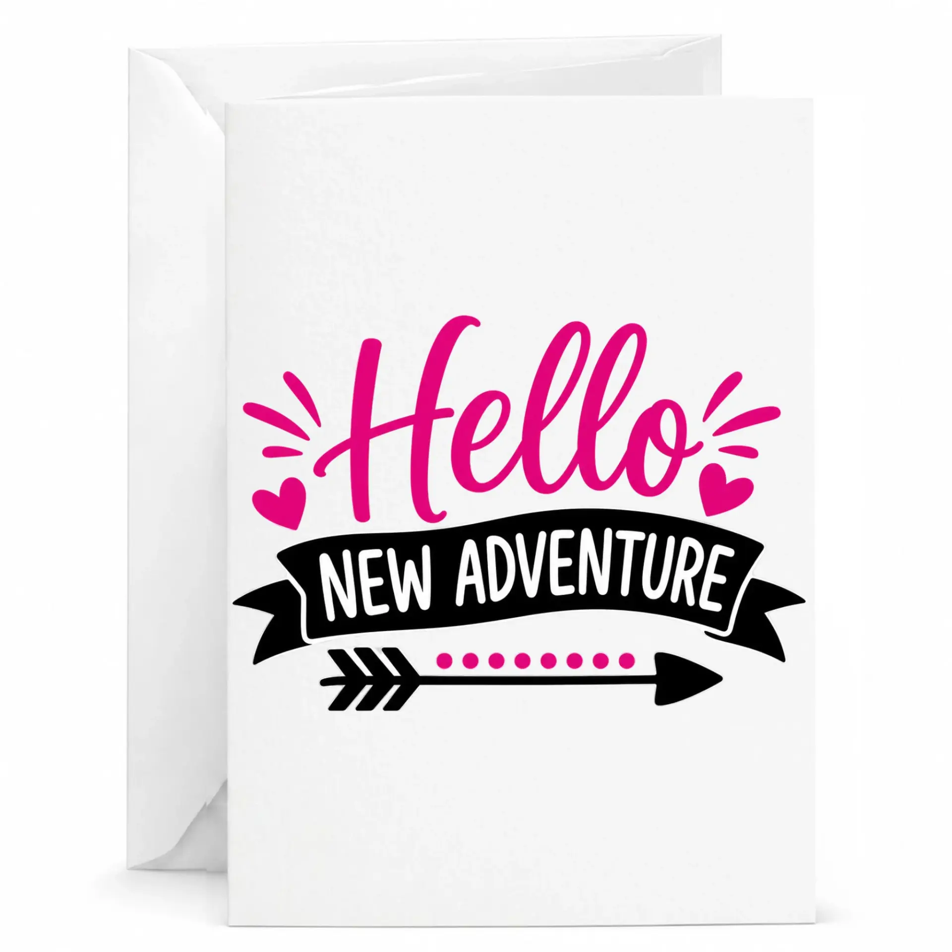 Greeting Card Hello New Adventure Inspirational Encouragement for Life and