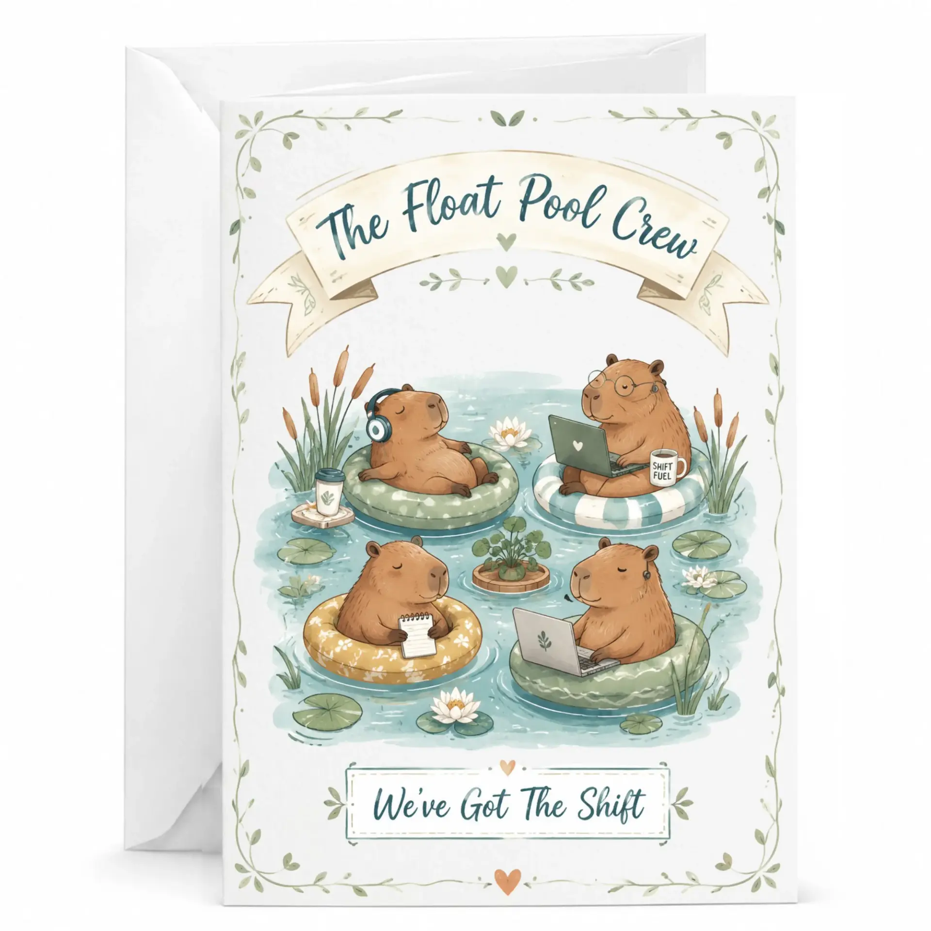 Funny Greeting Card the Pool Crew We Have Got for Coworker Appreciation and Team Support
