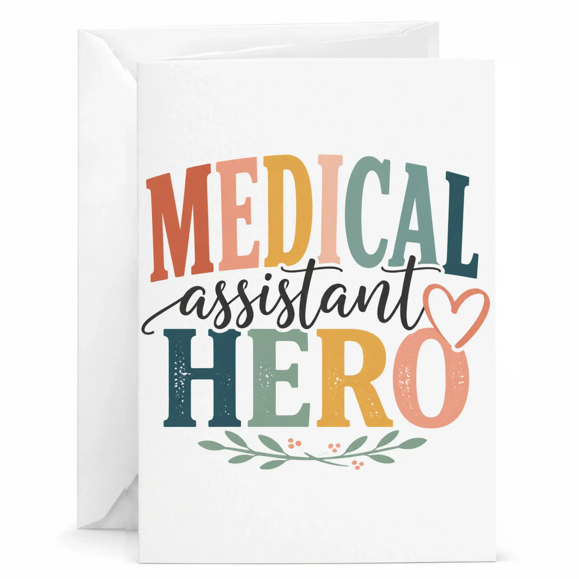 Greeting Card for Medical Assistant Hero, Professional Appreciation Note, Thank You Card with Matching Envelope