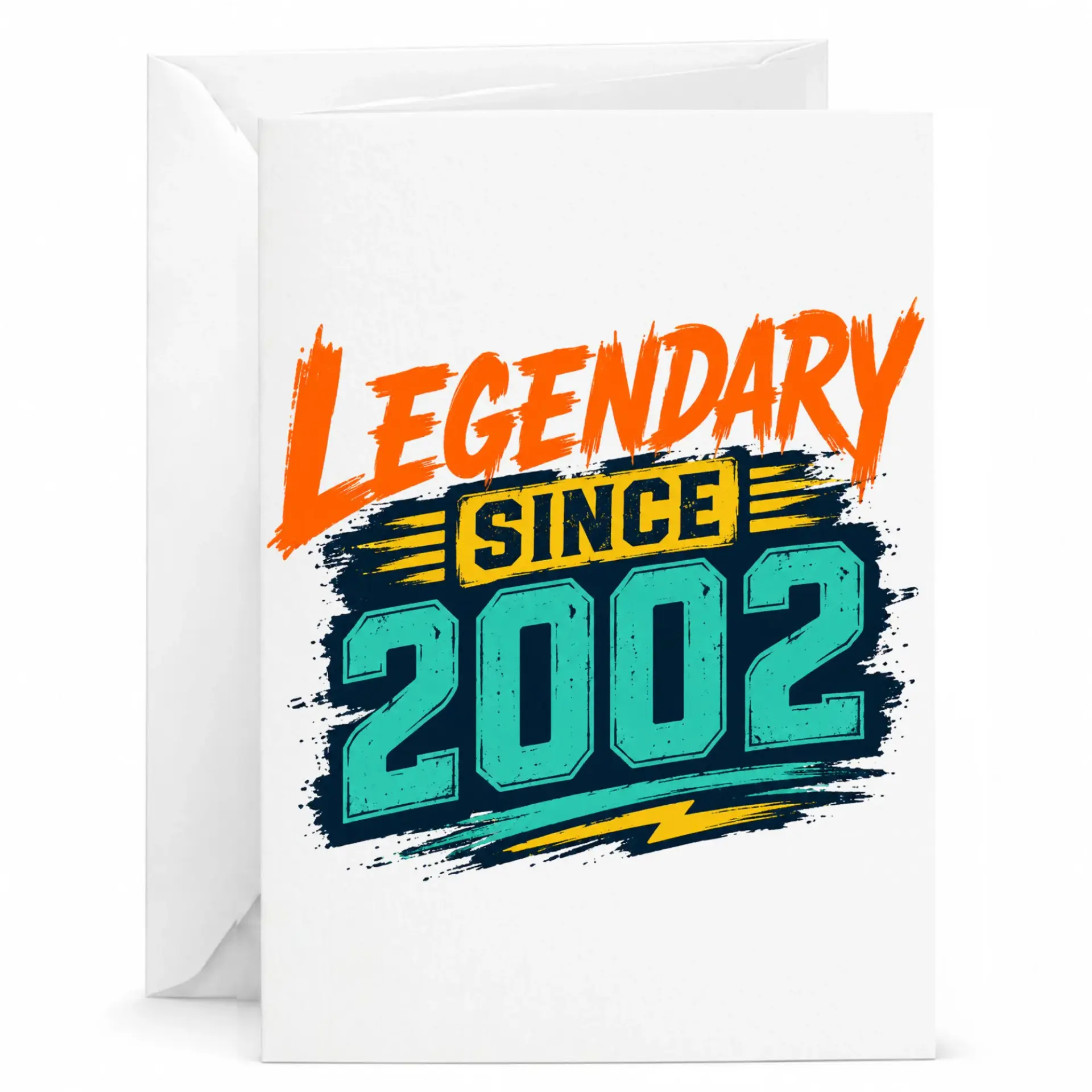 Birthday Card Legendary Since 2002 Retro Graphic Greeting Card for Milestone Celebration and Birthday Keepsake