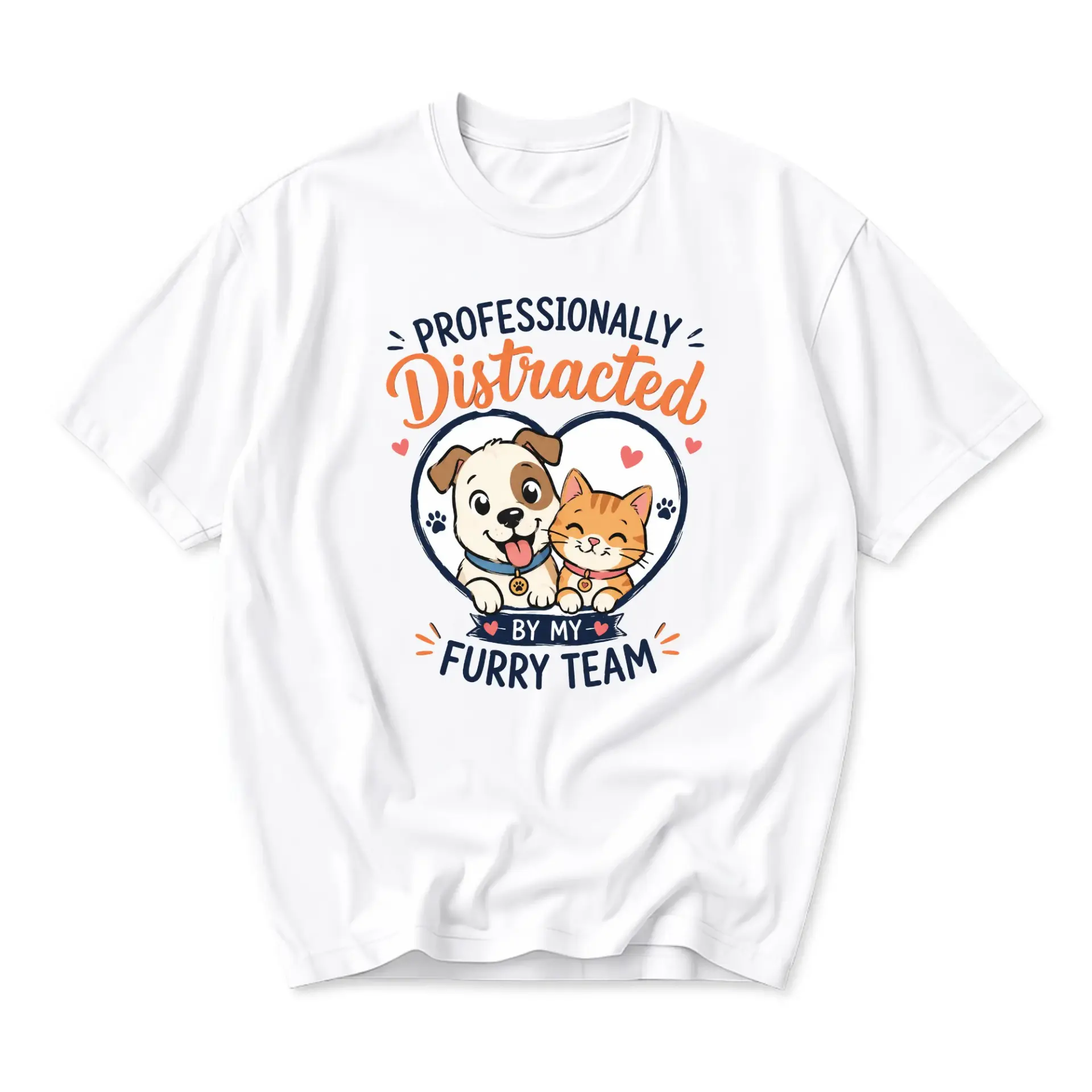 Funny Shirt Professionally by My Furry Team Graphic Tee Unisex Casual