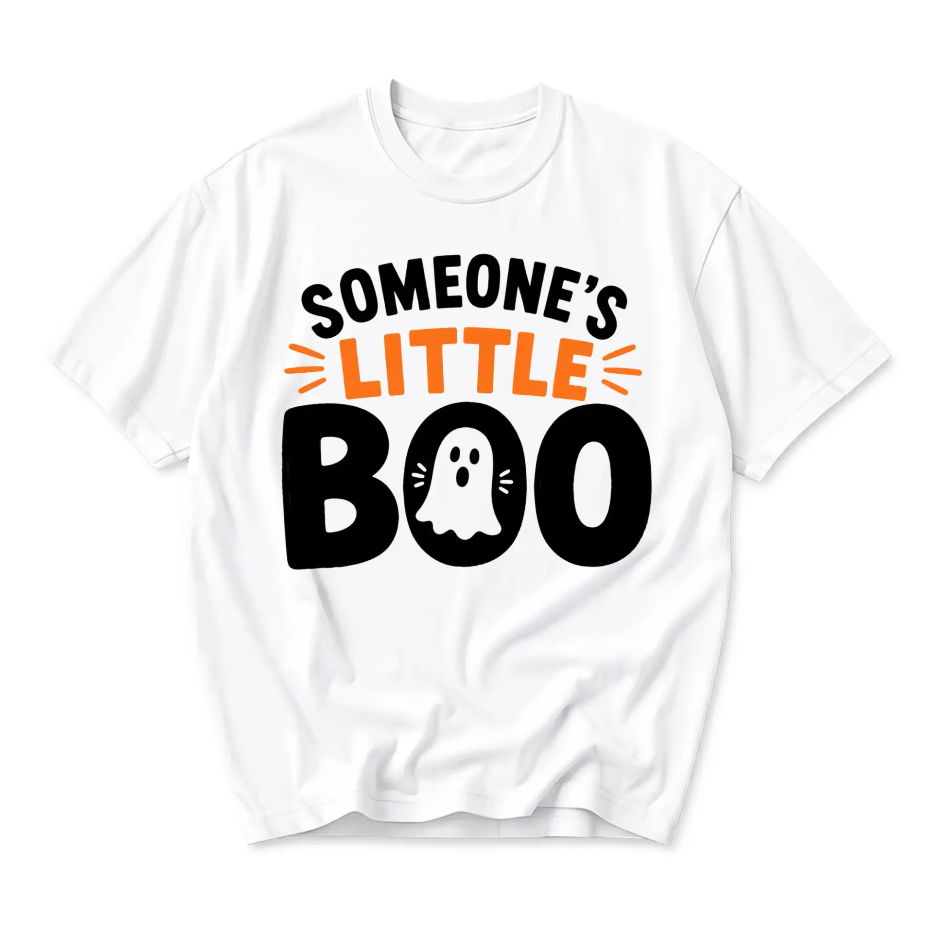 Funny Shirt Someone Is Little Boo Graphic Tee Unisex Crew Neck Short Sleeve Casual Cotton Top for Fall Holiday Season