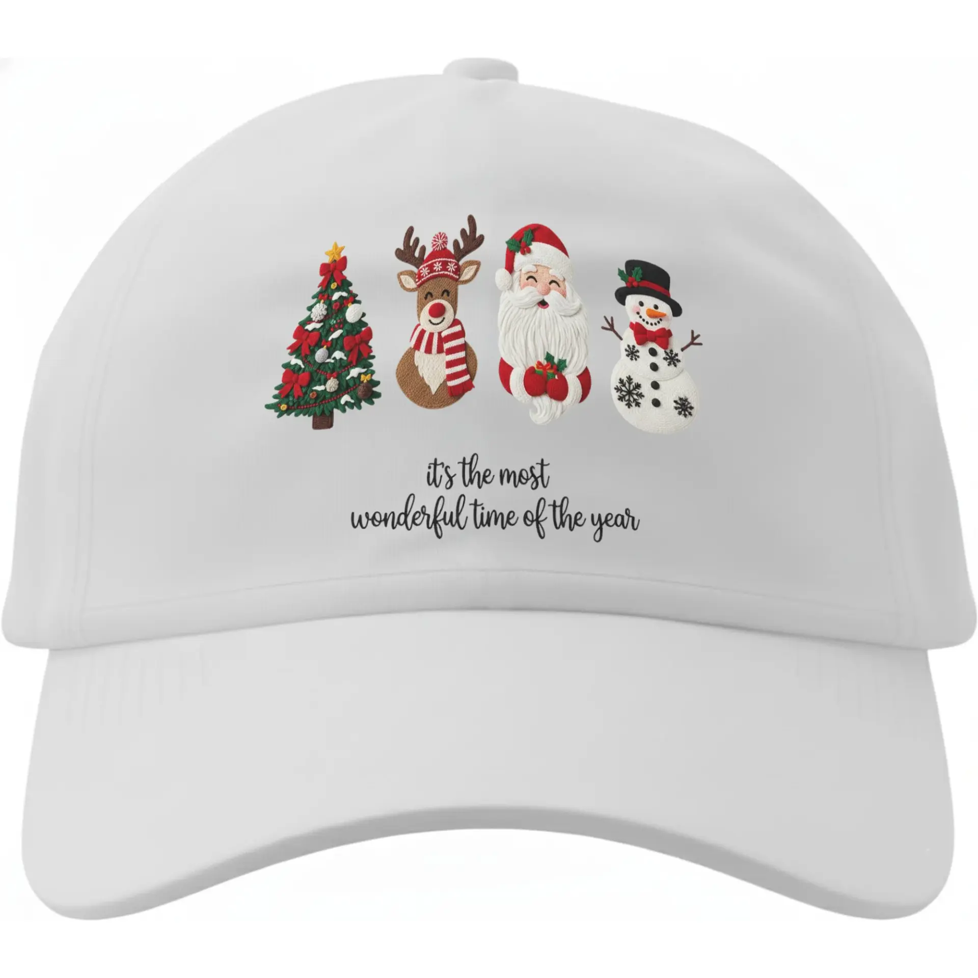 Baseball Cap Wonderful Time of the Year Holiday Graphic Hat Casual Cotton Adjustable Sun Protection Unisex Accessory