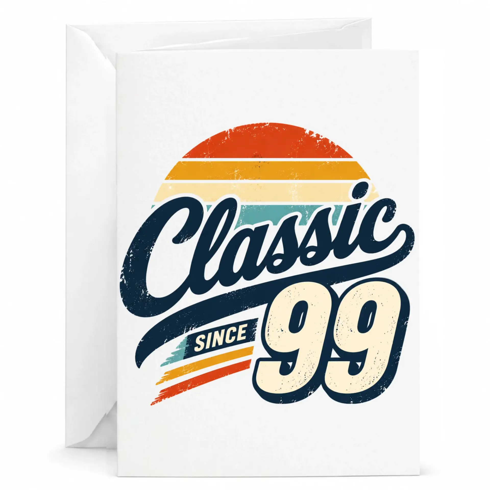 Birthday Card Classic Since 99 Vintage Style Greeting Card for Birthday Anniversaries and Milestone Celebrations