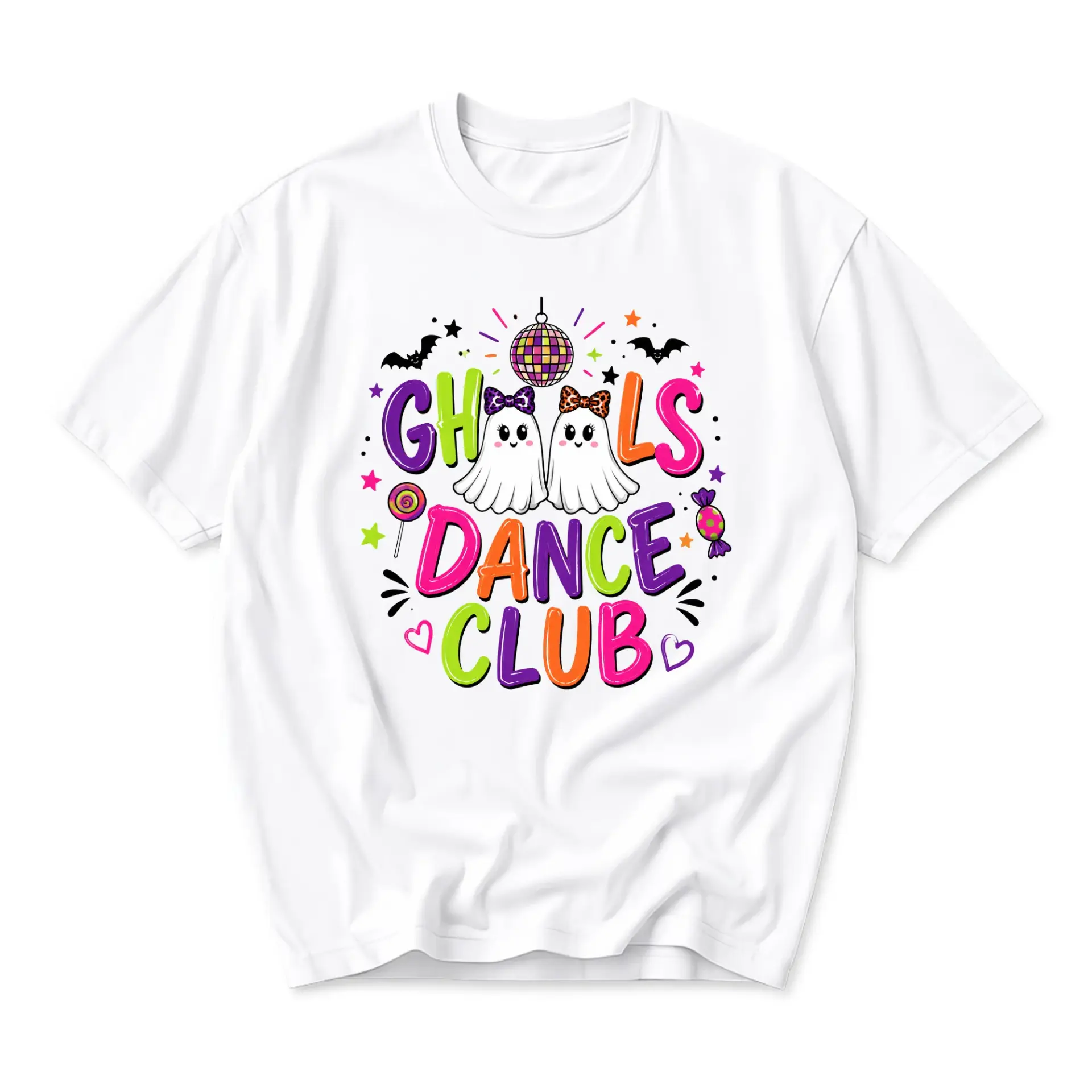 Graphic Tee Ghouls Dance Club Shirt Unisex Crew Neck Apparel for Casual Wear and Everyday Fun Fashion Statements
