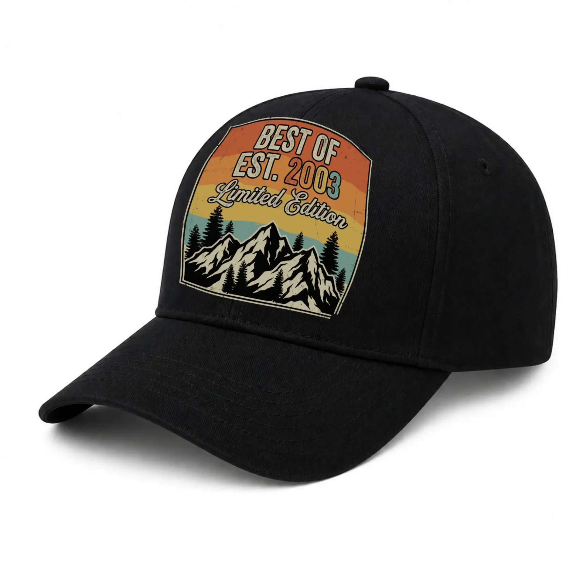 Baseball Cap Retro Mountain Landscape Graphic Embroidered Dad Hat