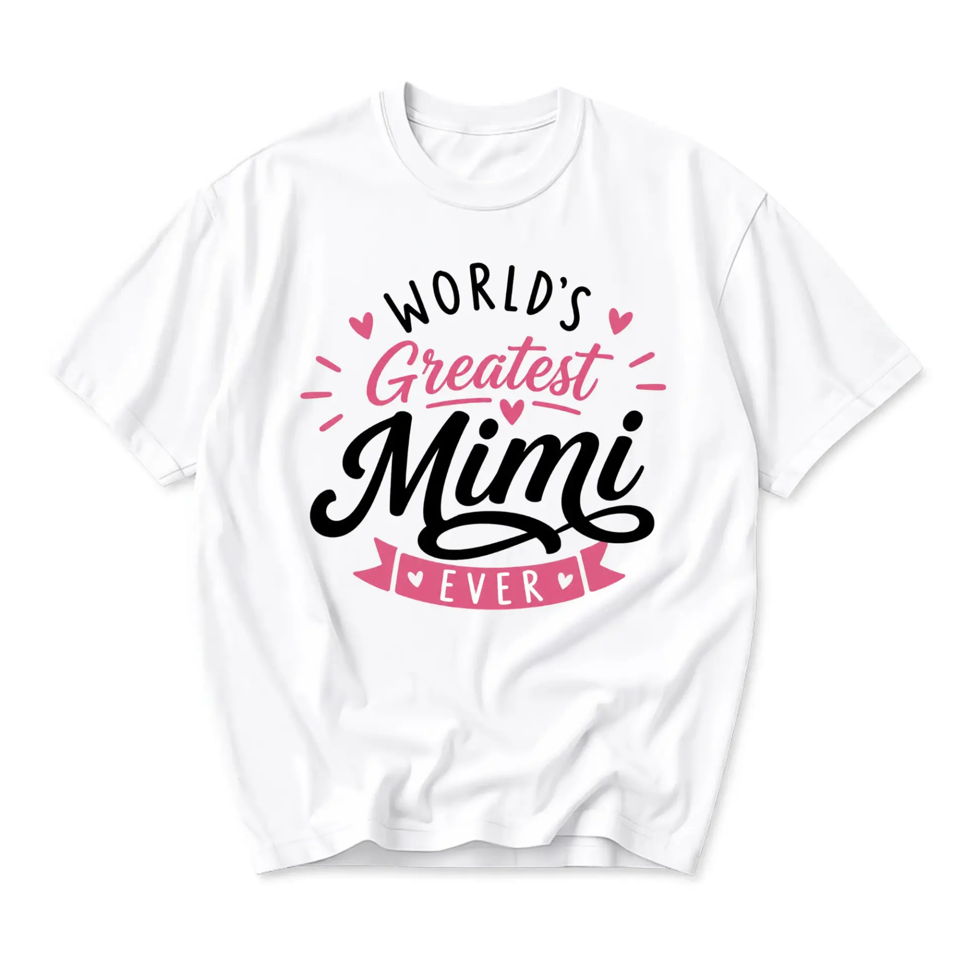 Graphic Tee World's Greatest Mimi Ever Shirt Unisex Crew Neck Short Sleeve Casual Cotton Blend Apparel