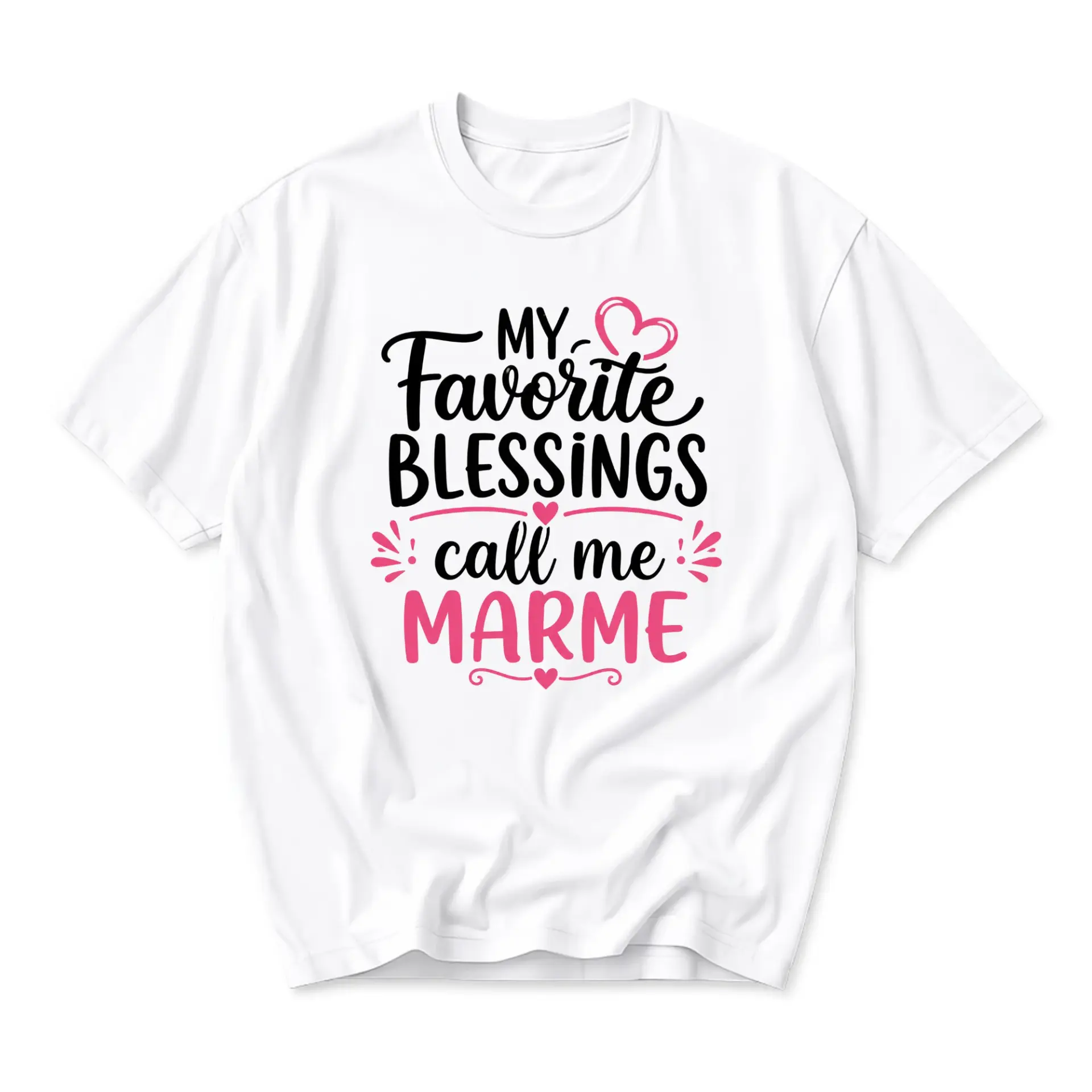Graphic Tee My Favorite Blessings Call Me Marme Shirt Unisex Cotton Casual