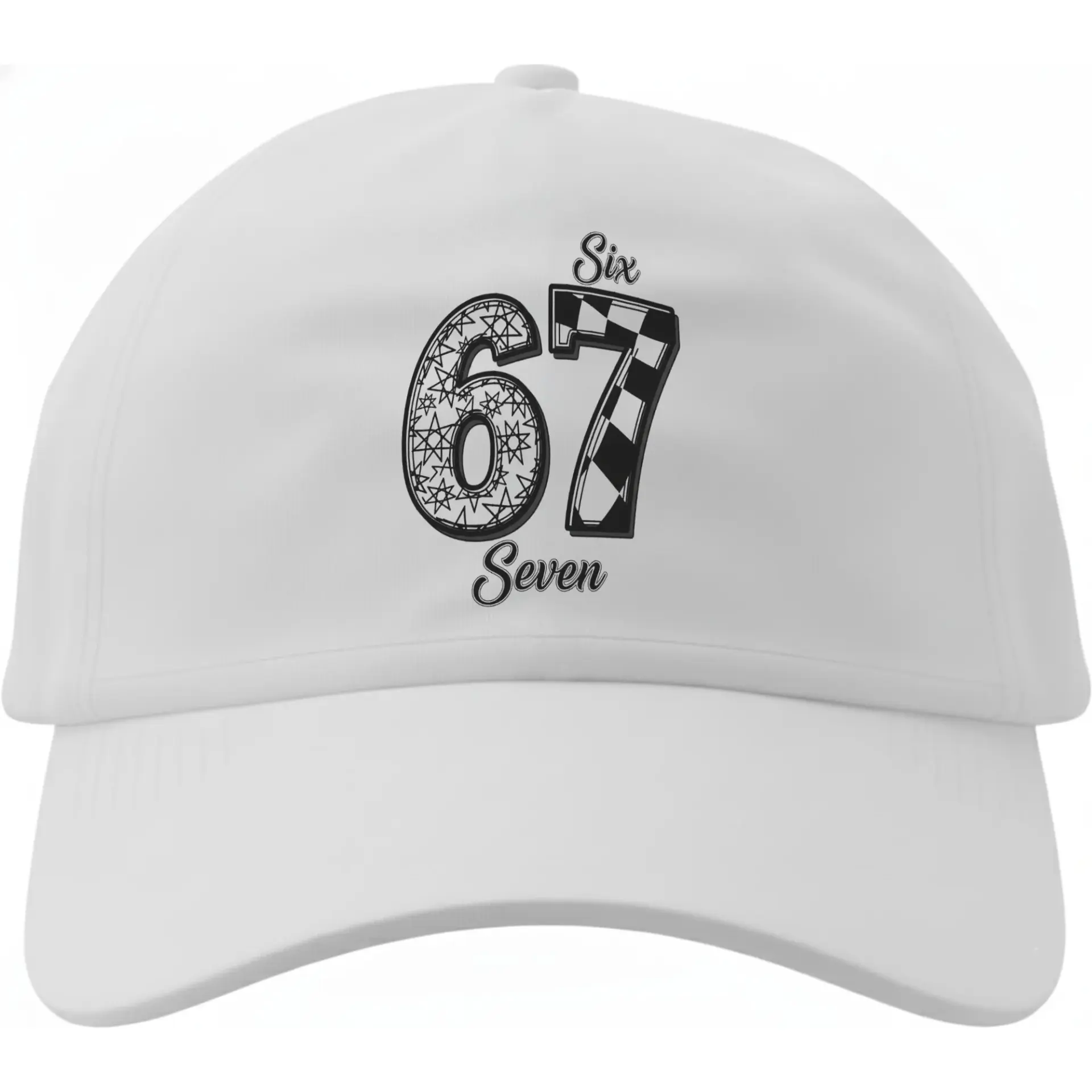 Baseball Cap Featuring Number Sixty Seven Graphic Design Casual Adjustable Headwear for Men and Women White Cotton Hat
