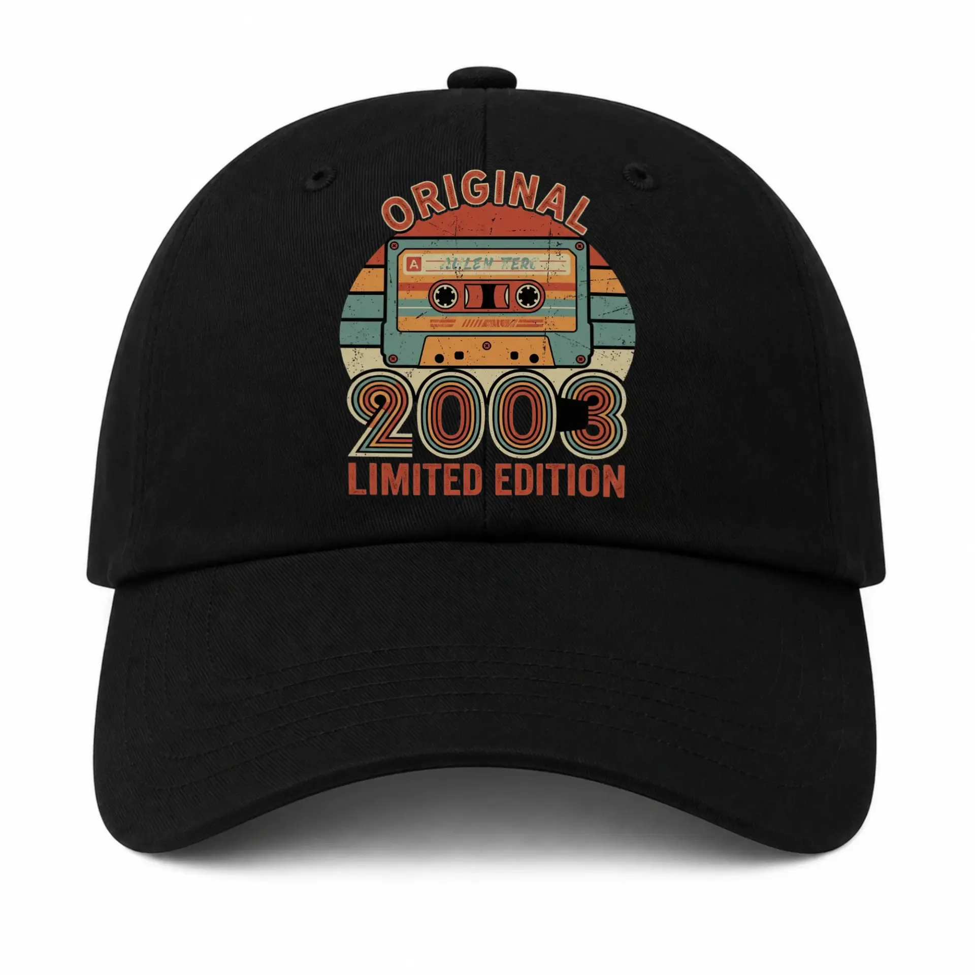 Baseball Cap Featuring Retro Cassette Tape Graphic Design Unisex Hat