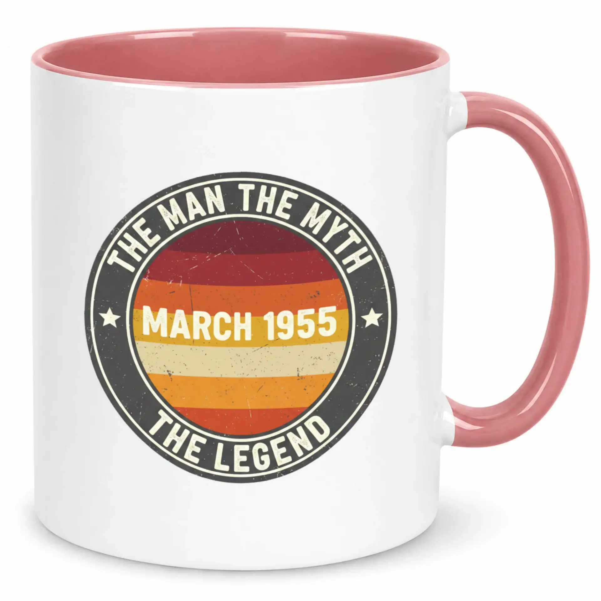 Birthday Ceramic Coffee Mug for Men the Man Legend March 1955 Vintage Style Drinkware Unique Gift Special Occasions
