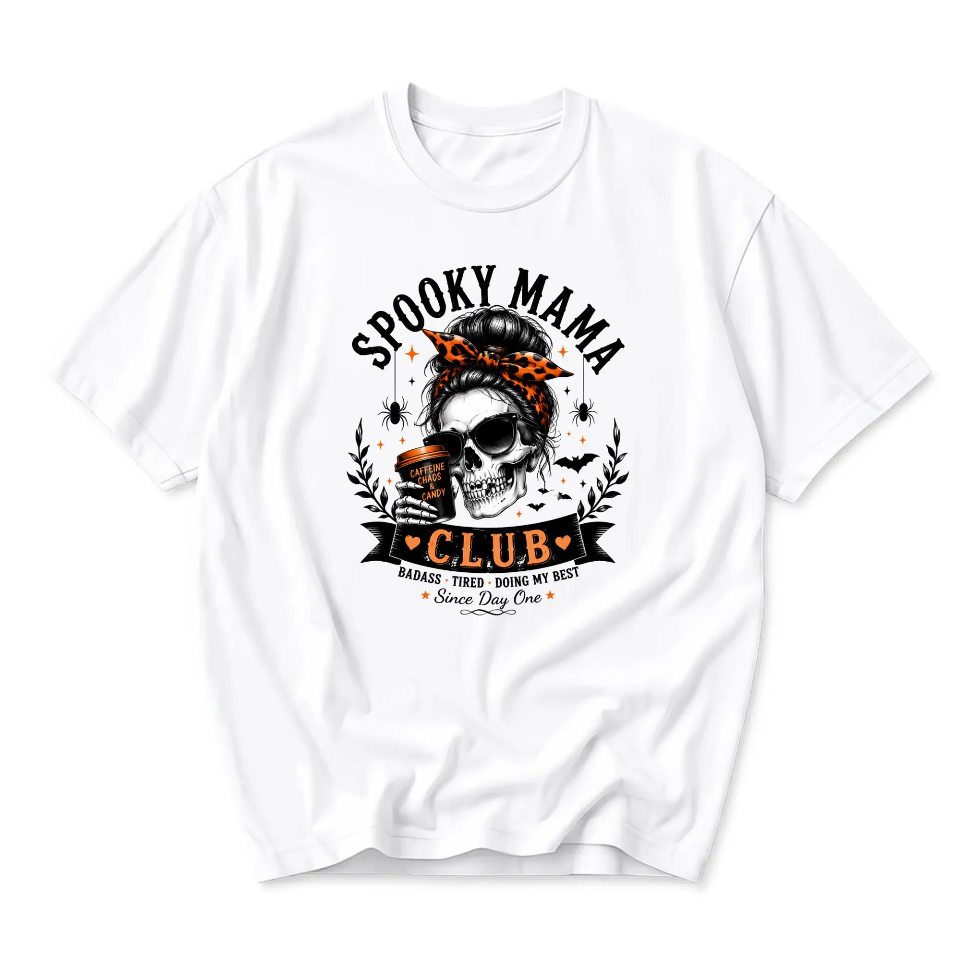 Funny Shirt Spooky Mama Club Graphic Tee Unisex Casual Apparel for Everyday Wear and Unique Self Expression Outfits