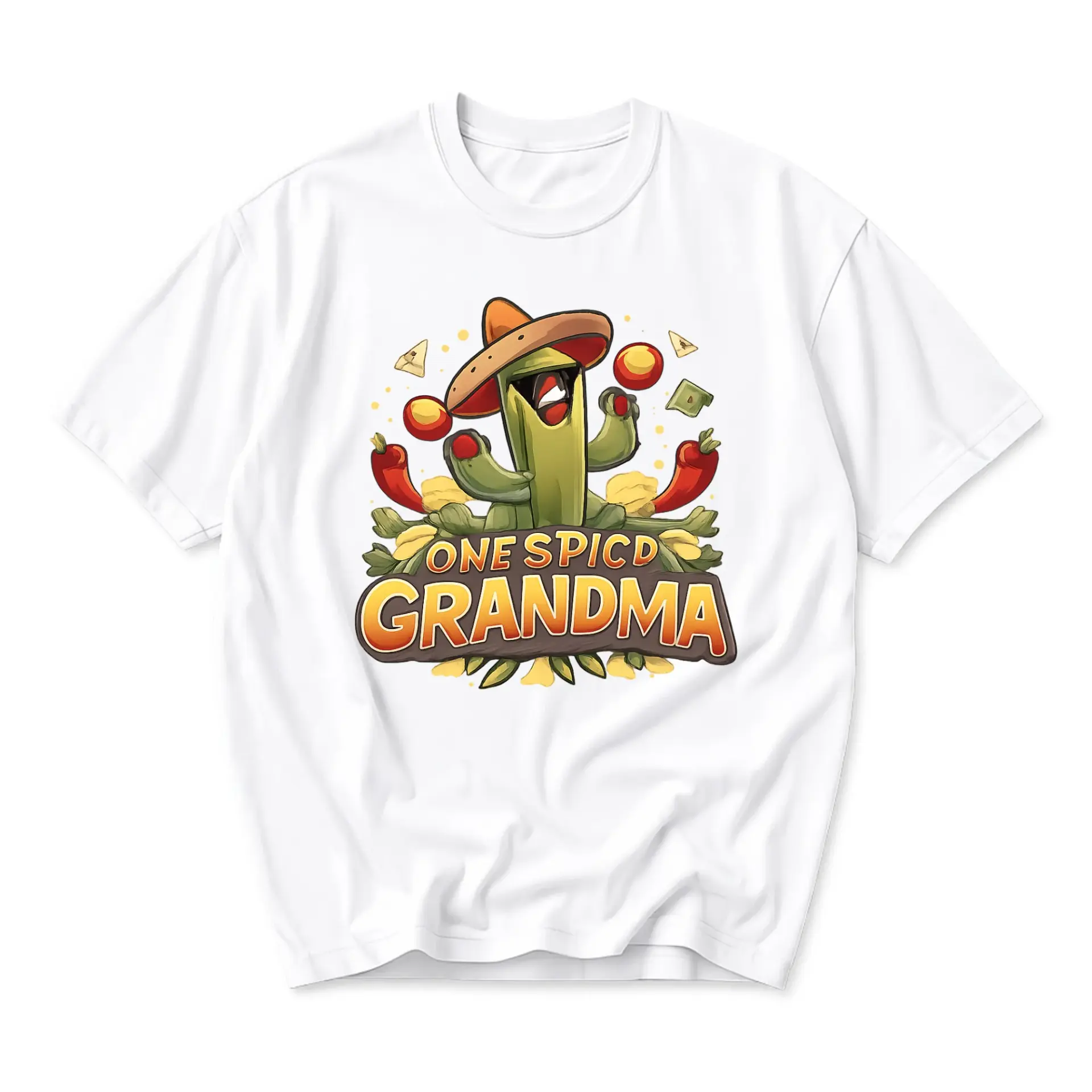 Funny Shirt One Spicd Grandma Graphic Tee Unisex Cotton Crew Neck Casual