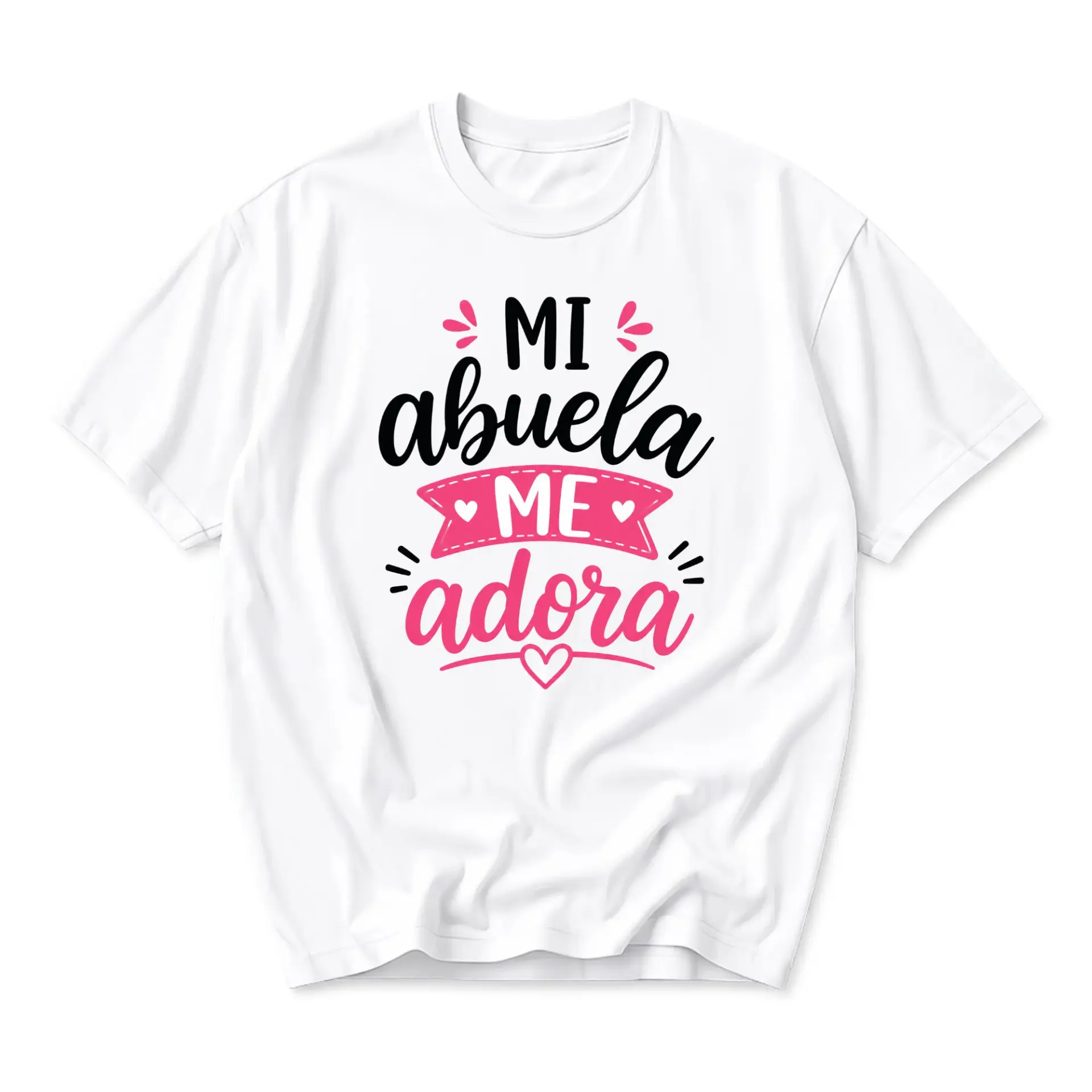 T-shirt Mi Abuela Me Adora Graphic Tee Casual Everyday Apparel Unisex Crew