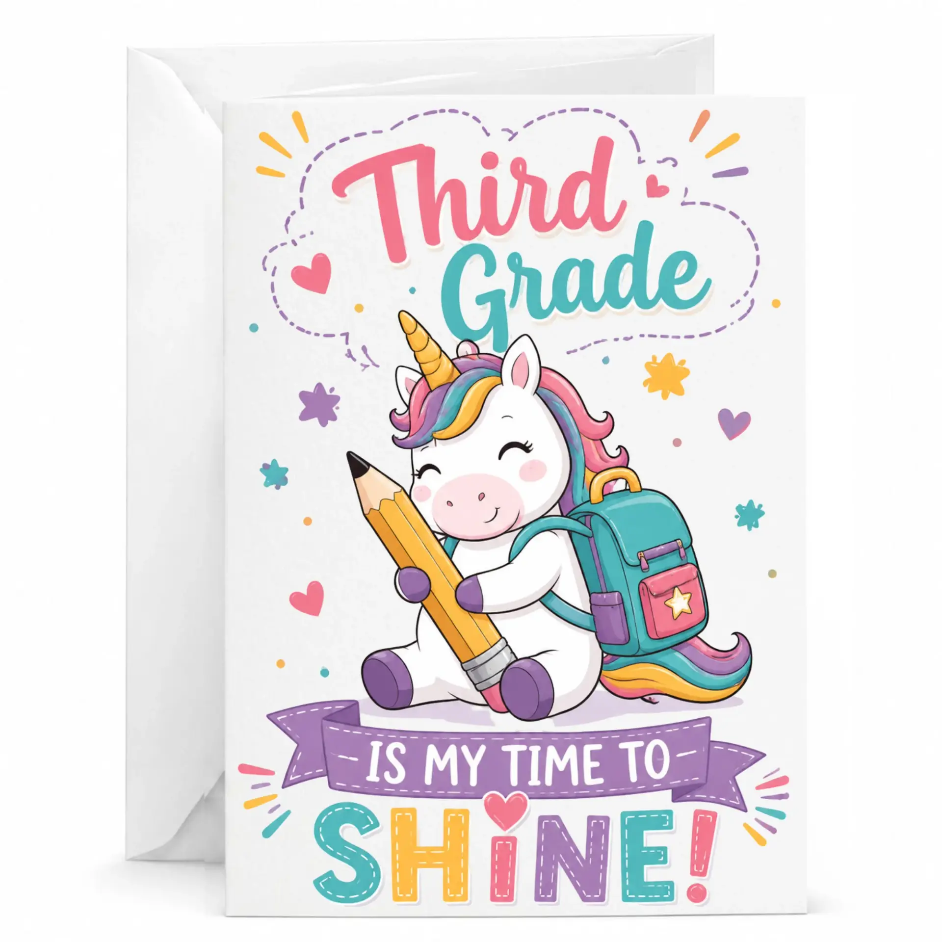Funny Greeting Card Third Is My Time Encouragement Stationery for Academic Milestone Celebrations