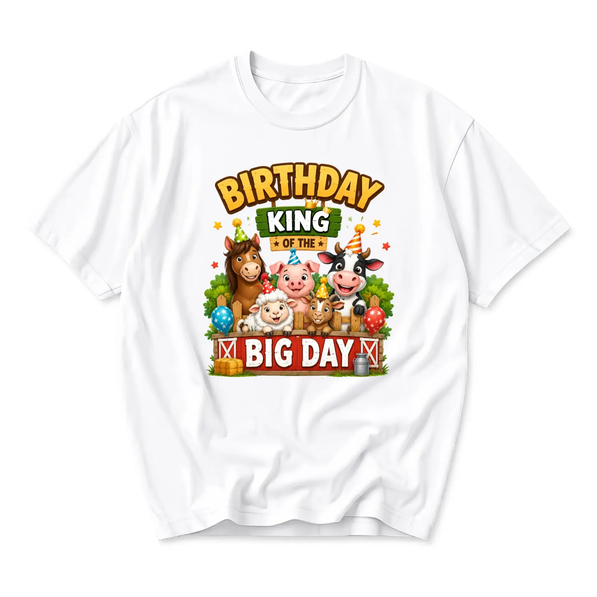 Funny Shirt Birthday King of the Graphic Printed T-Shirt for Men and Women