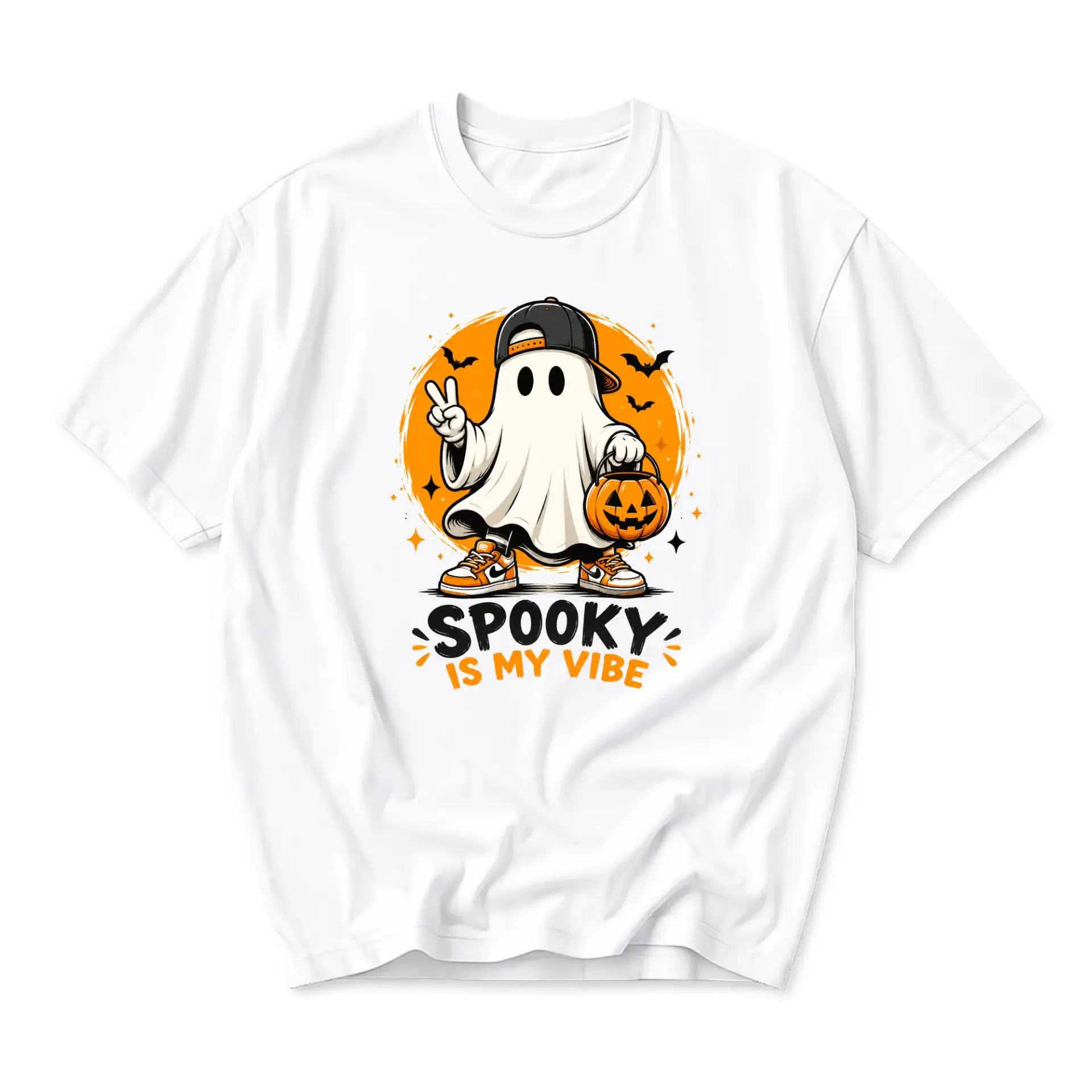 Risk: Confusing Similarity of Shoe Logo (nike-Style Swoosh) on Ghost Character Graphic