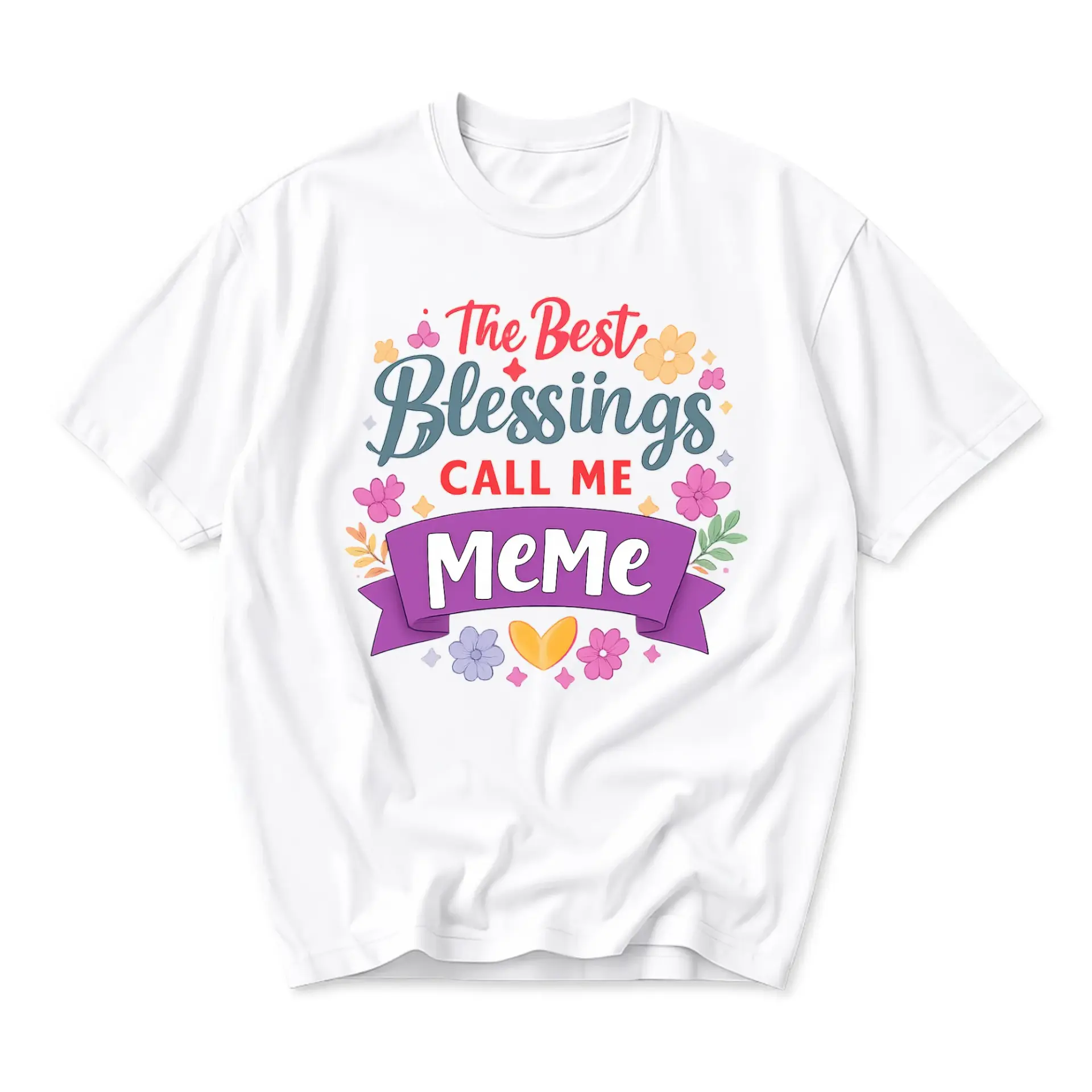 Funny Shirt the Best Blessings Call Me Meme Graphic Tee Casual Unisex Crew