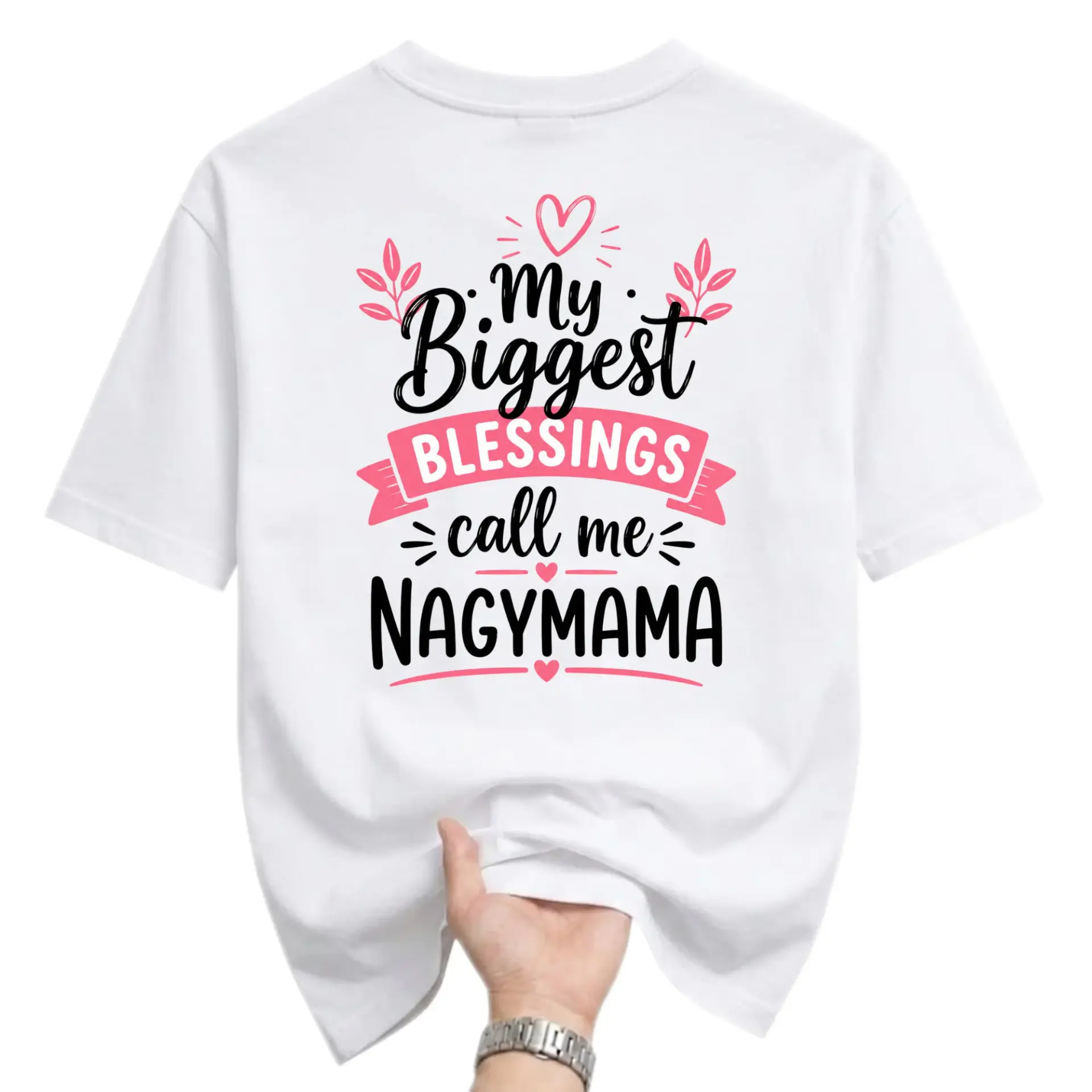 Graphic Tee My Biggest Blessings Call Me Nagymama Unisex Cotton Crew Neck Short Sleeve Shirt for Casual Everyday Wear