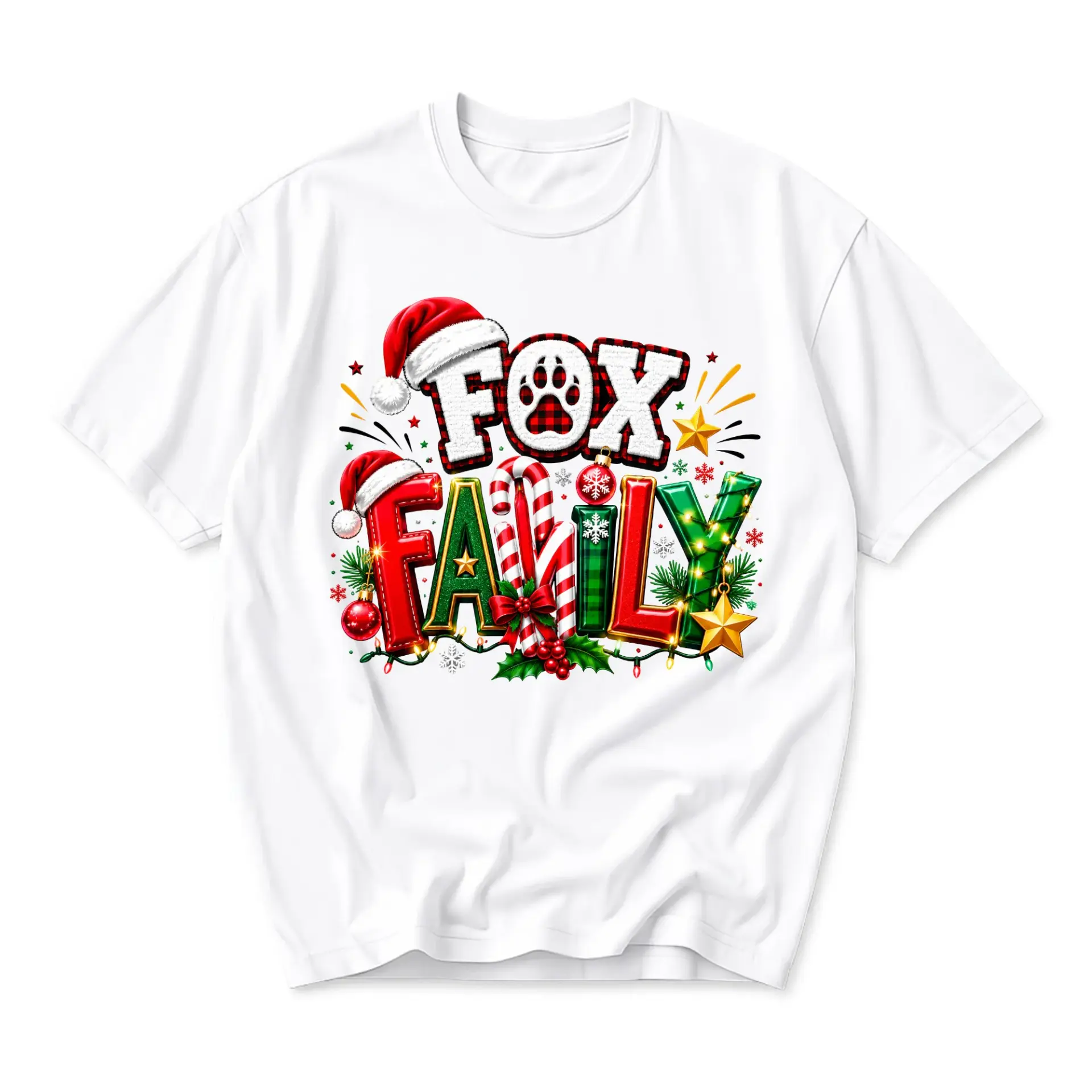 Graphic Tee Family Christmas Holiday Shirt Unisex Crew Neck Apparel