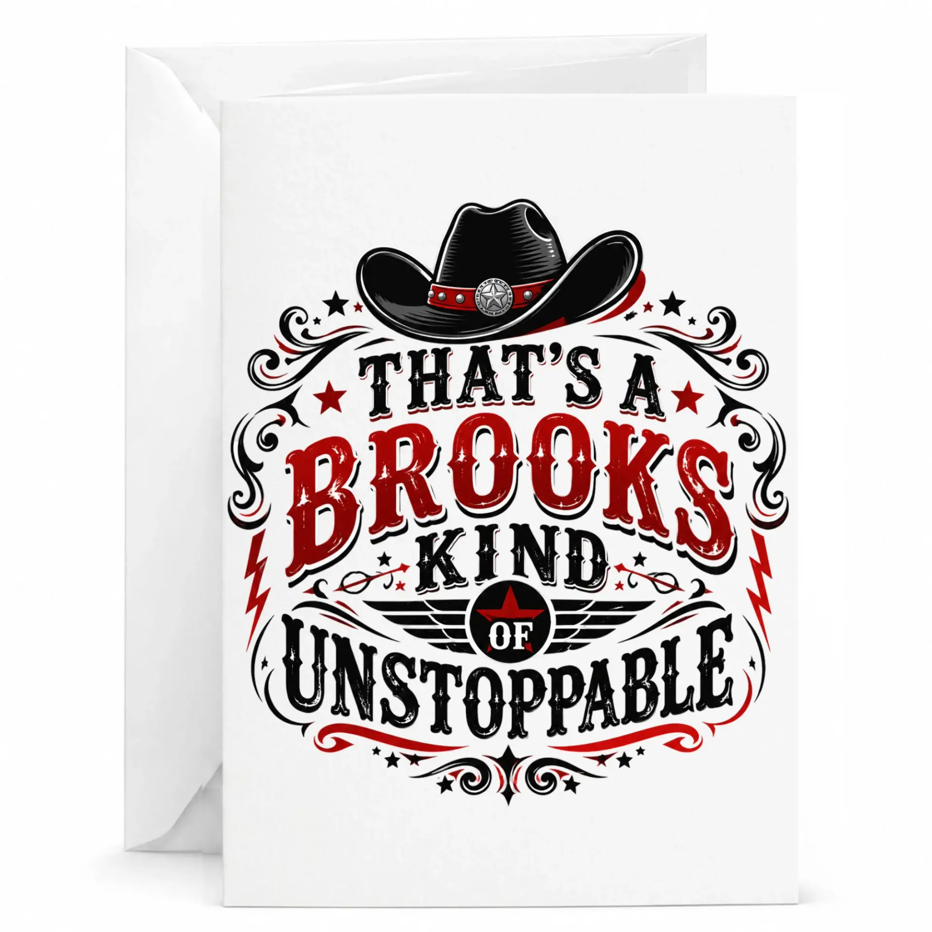 Greeting Card Cowboy Hat Design That Is a Brooks Kind of for Personal Notes