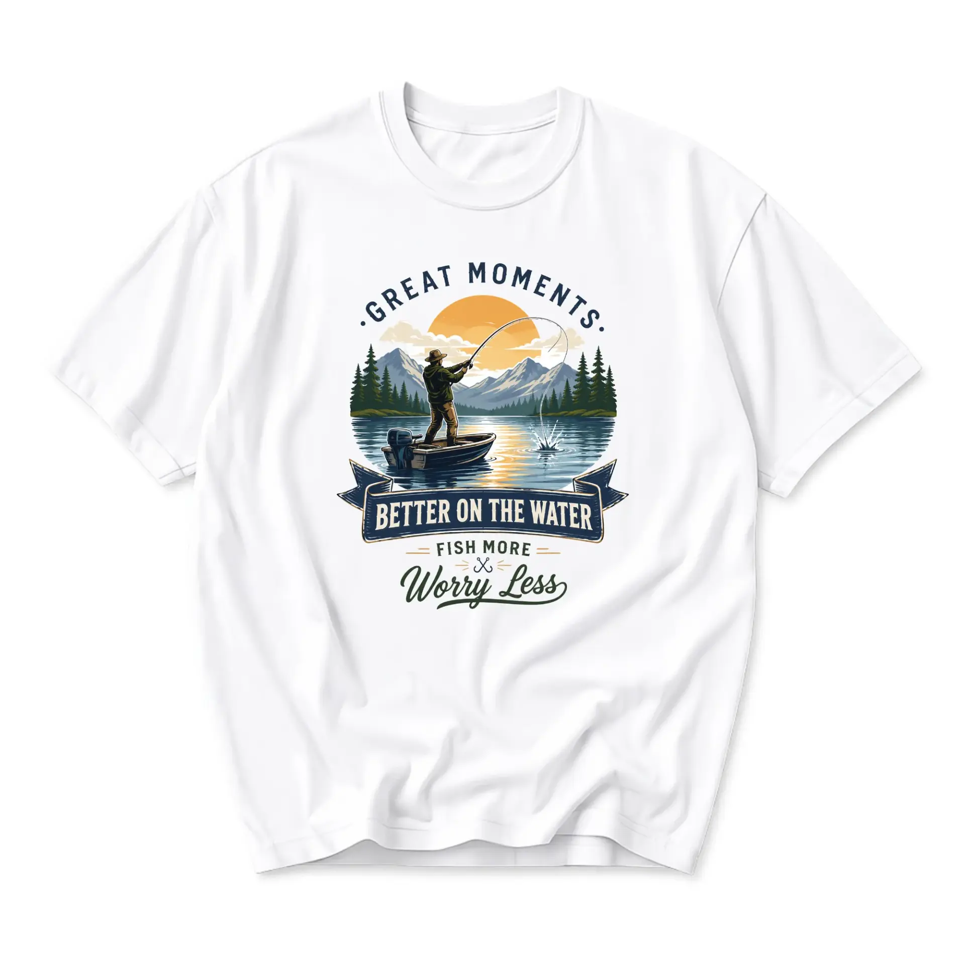Graphic Tee Fishing Lover Unisex Shirt Great Fisherman Apparel Outdoors Casual Crew Neck Top