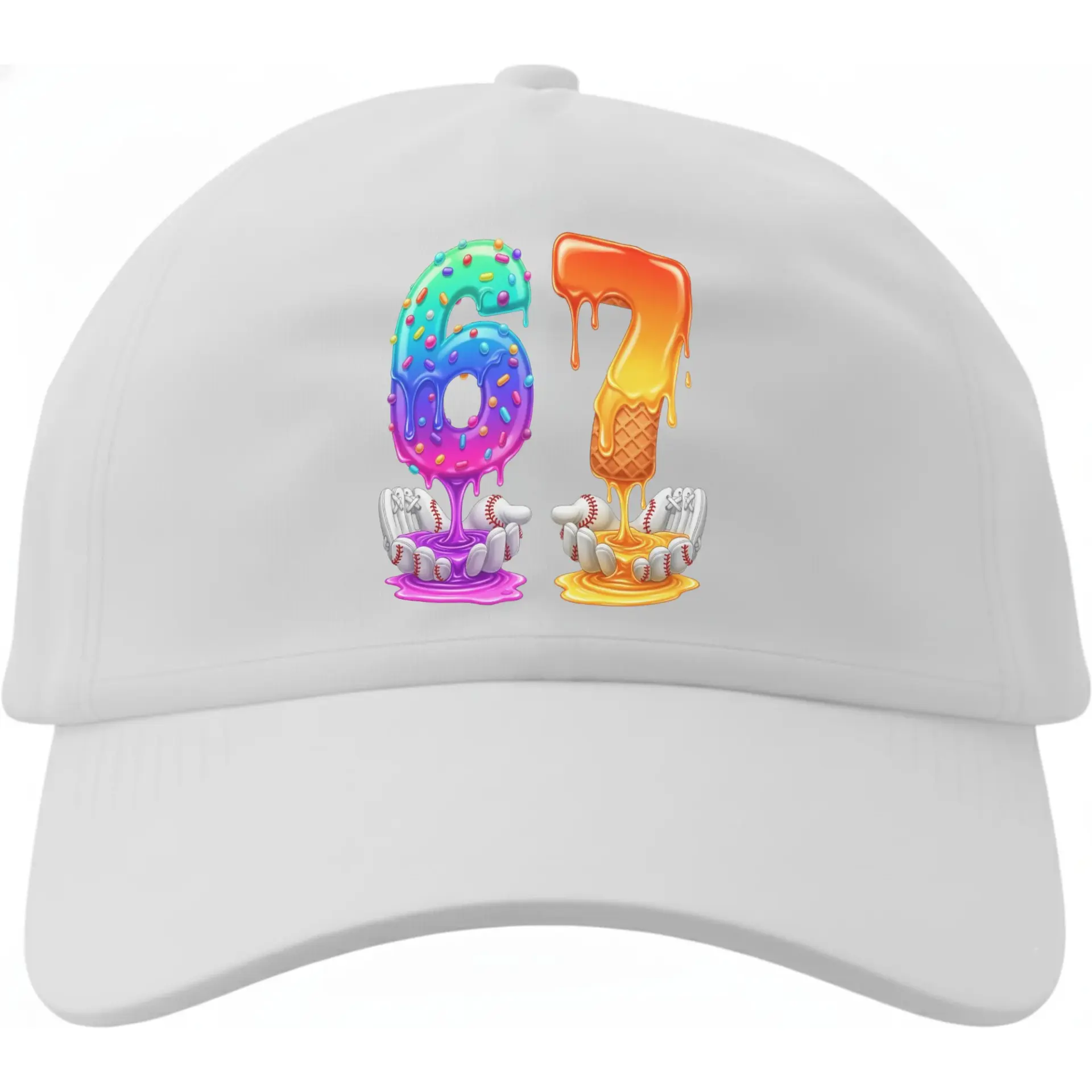 Baseball Cap Dad Hat with Number Sixty Seven Graphic Print Stylish Casual Headwear for Outdoor Sports Activities