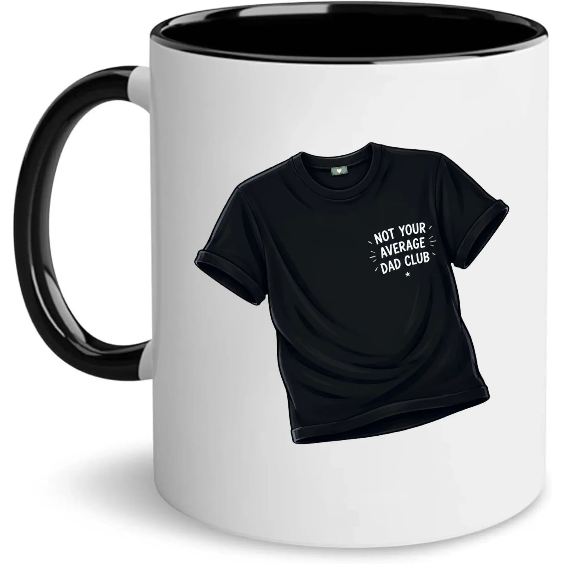 Funny Ceramic Mug Not Your Average Dad Club Design for Morning Coffee and Hot Tea Enthusiasts Home Office Use